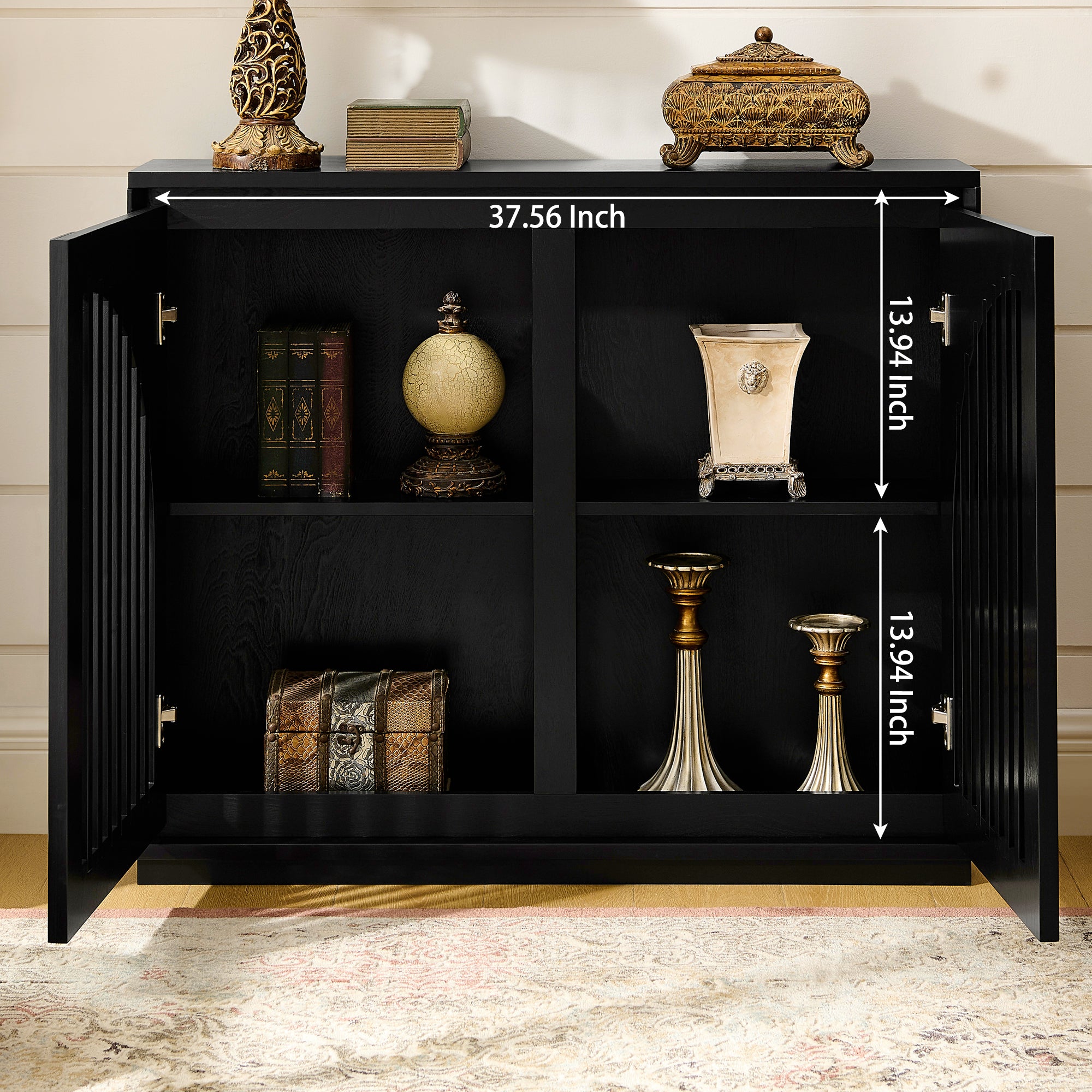 Rikke Fluted Solid Wood Cabinet