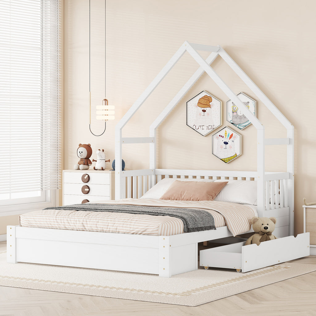 Jorun Solid Wood Queen Platform Bed Frame