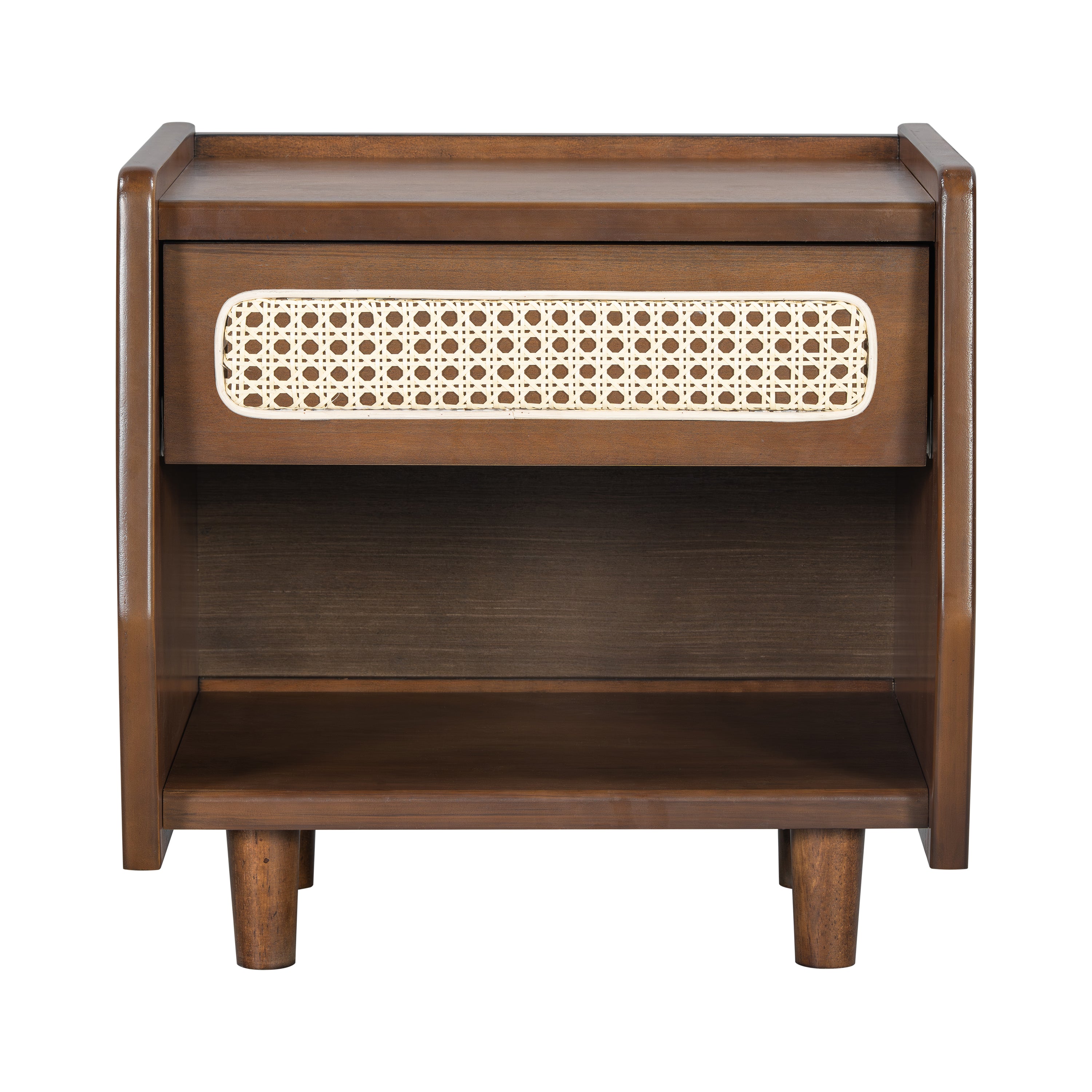 Ebba Storage Walnut Nightstand
