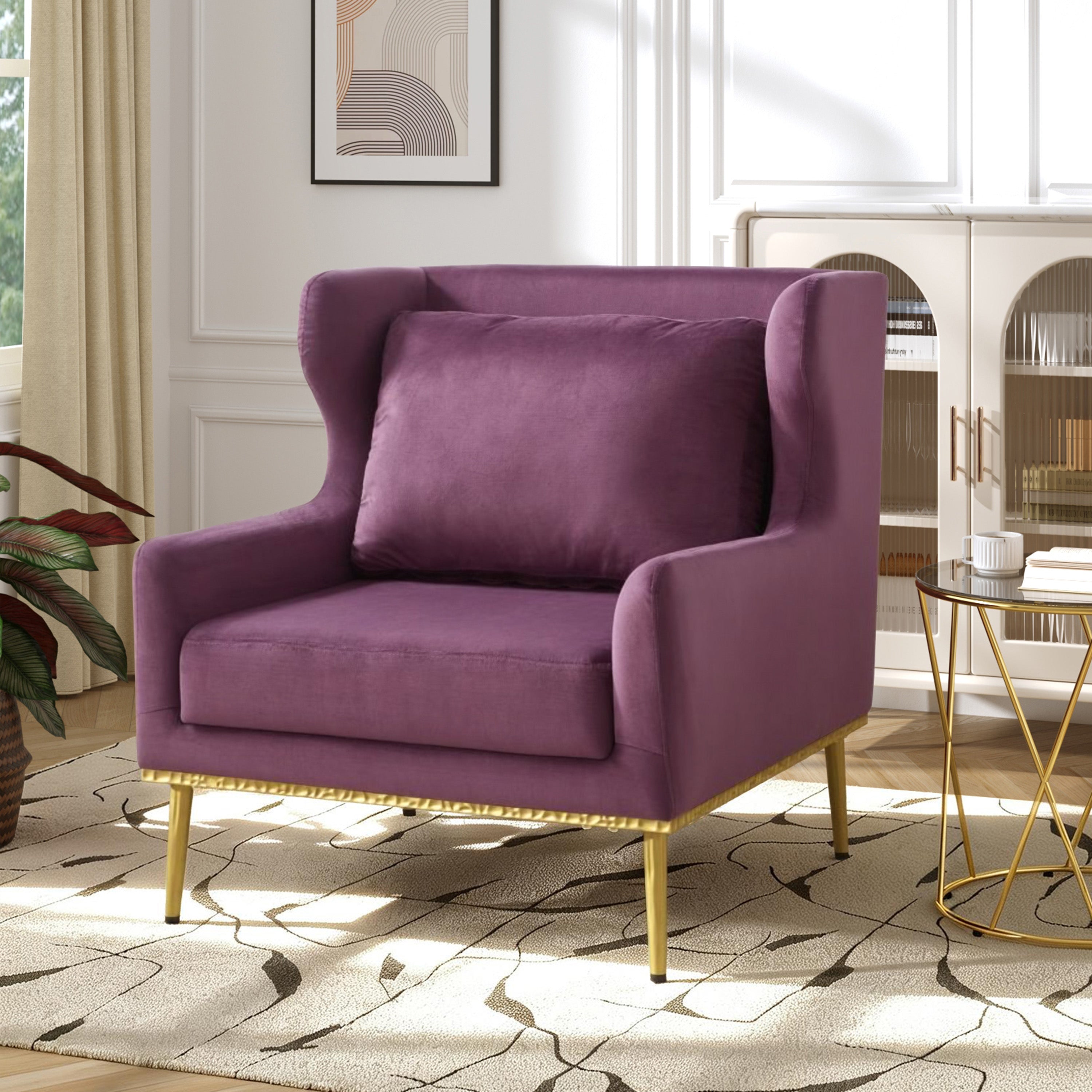 Rasmus Velvet Accent Chair