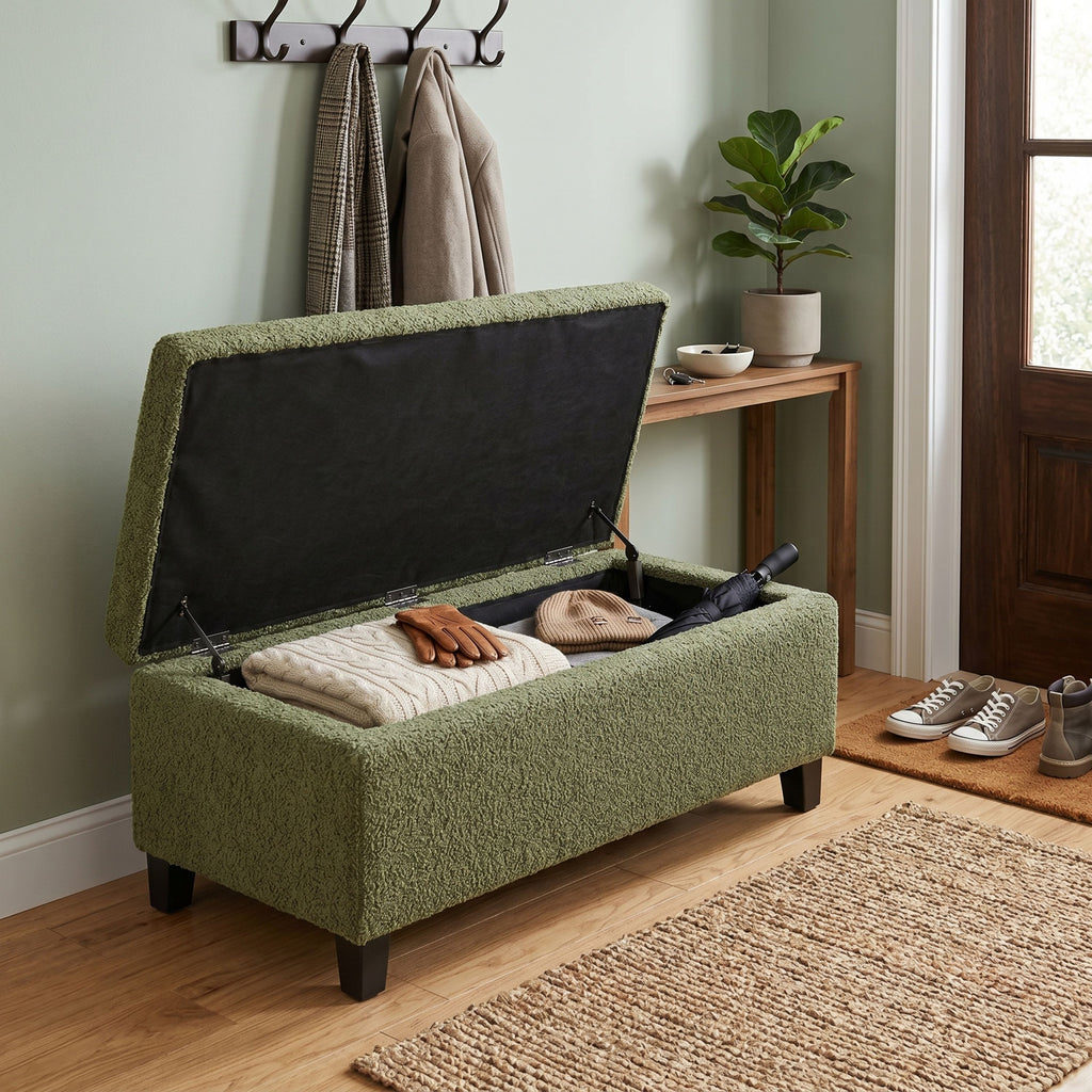 Dyveke Storage Boucle Storage Bench