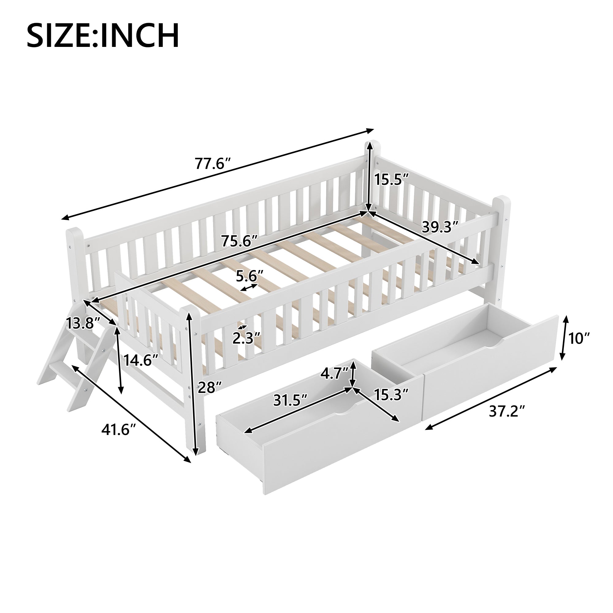 Gunda Solid Wood Twin Platform Bed Frame
