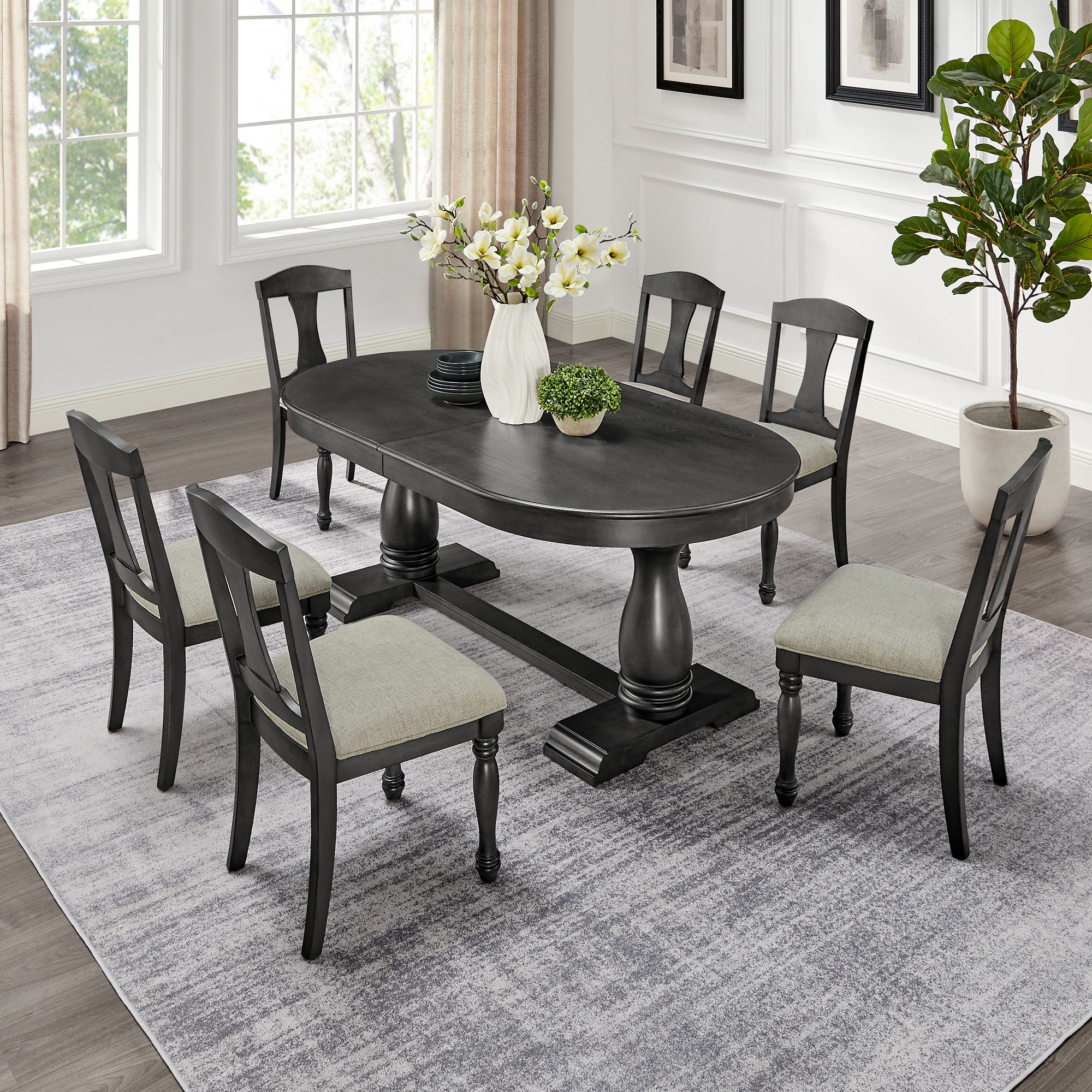 Palle Curved Solid Wood Dining Table
