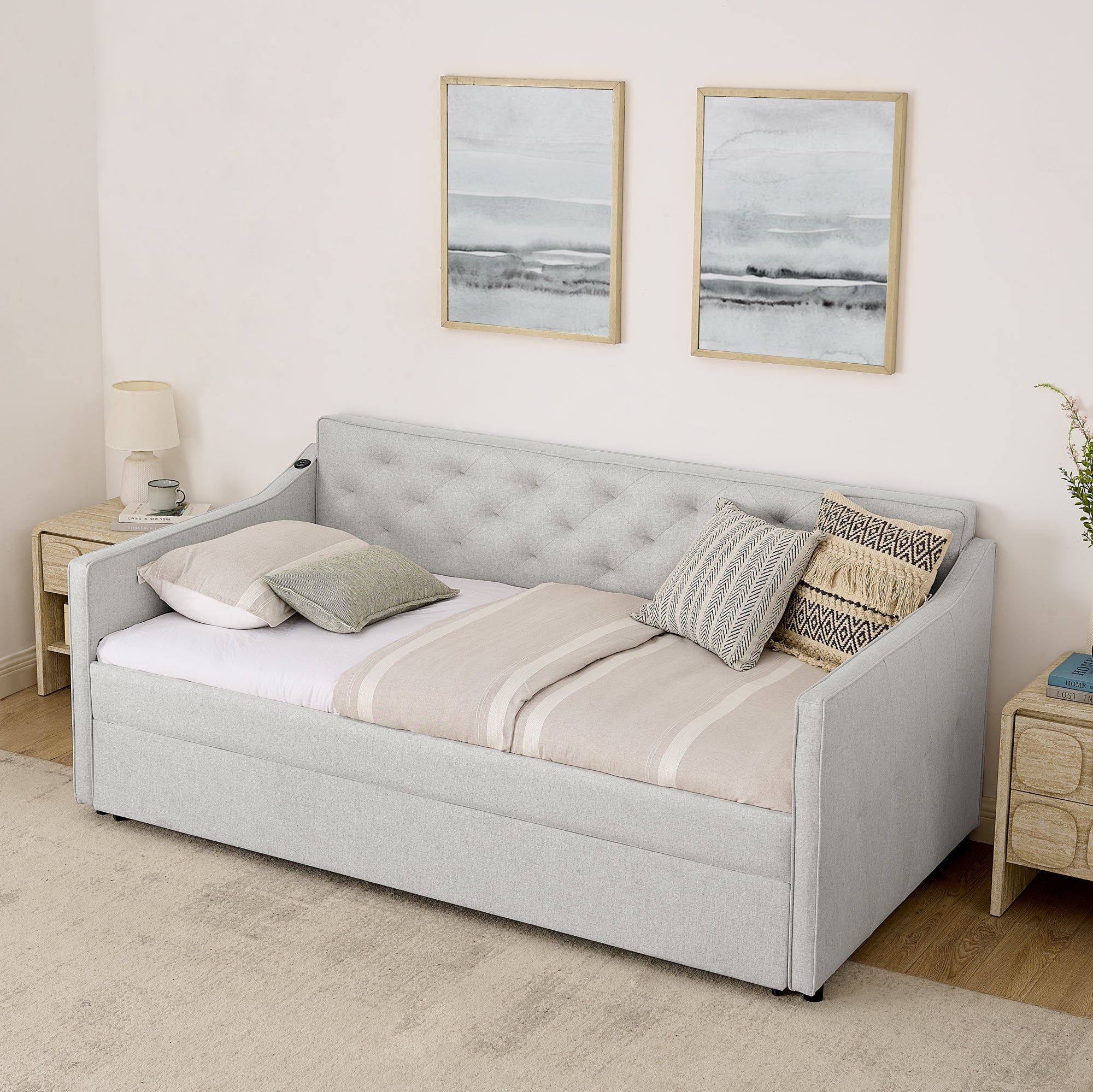 Randi Linen Sofa Bed