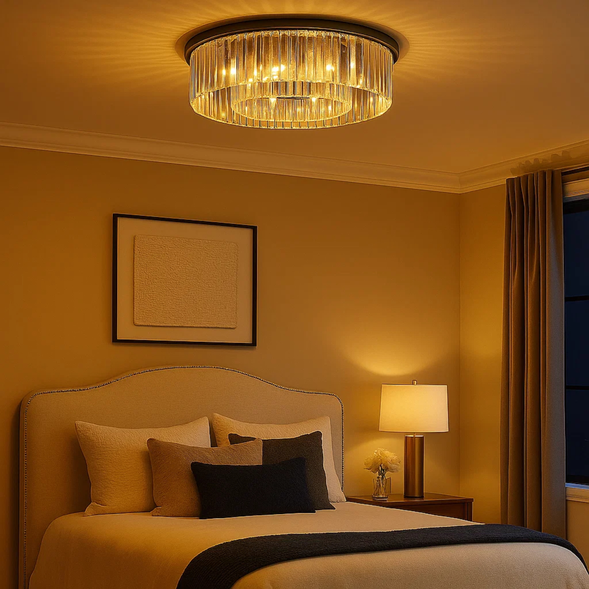 Elegante klassieke kristallen opbouw plafondlamp