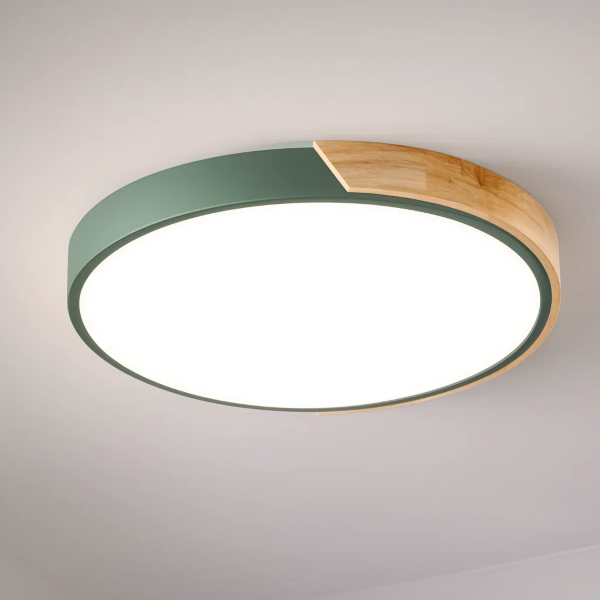 Ronde LED plafondlamp met kleuraccent