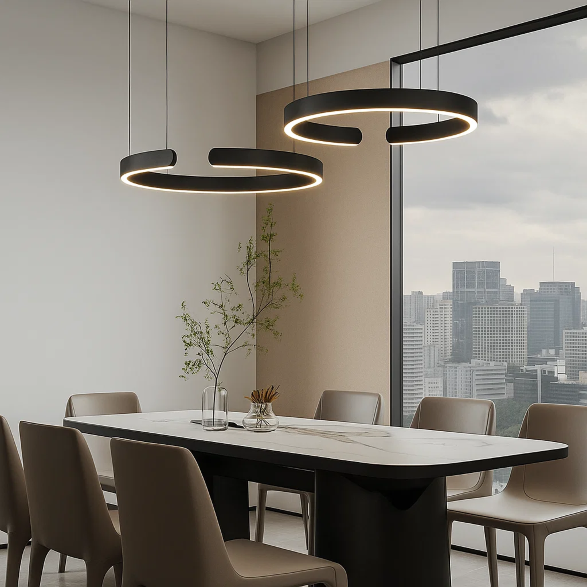 Moderne minimalistische ronde hanglamp