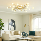 Postmoderne stervormige plafondlamp met matglas