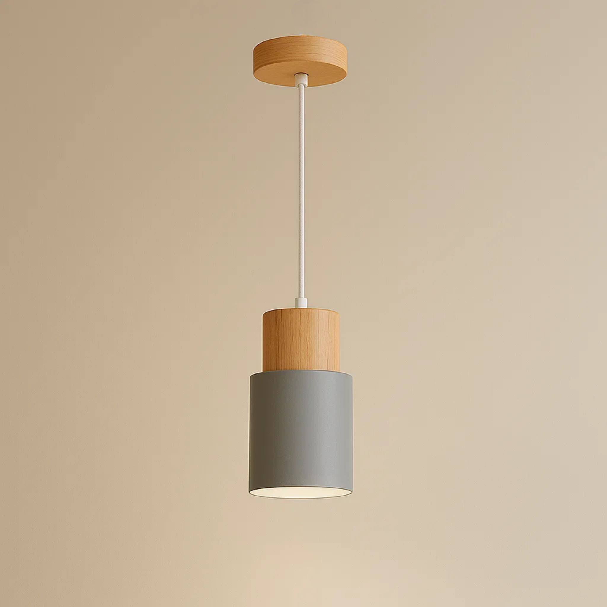 Kleurrijke cilindervormige macaron hanglamp