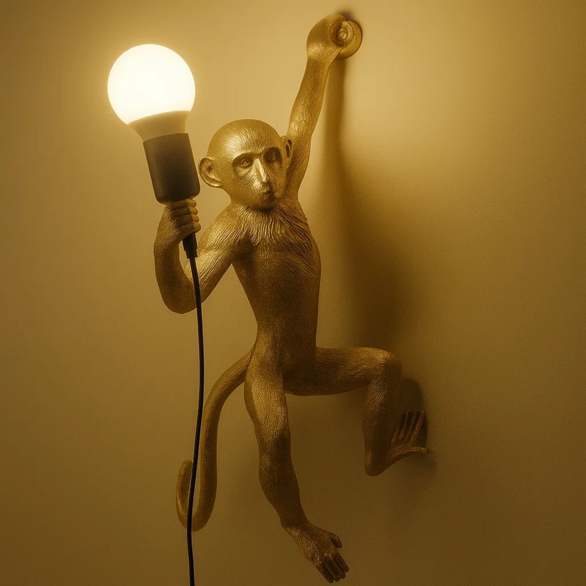 Wandlamp met aapmotief