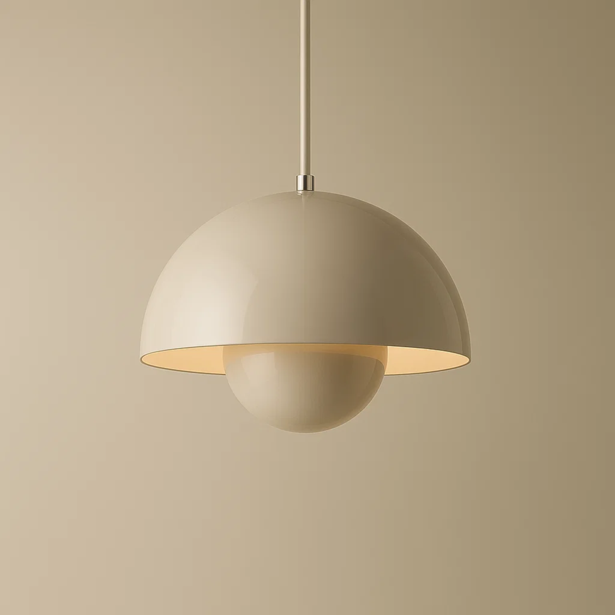 Scandinavische hanglamp met ronde kap in meerdere kleuren