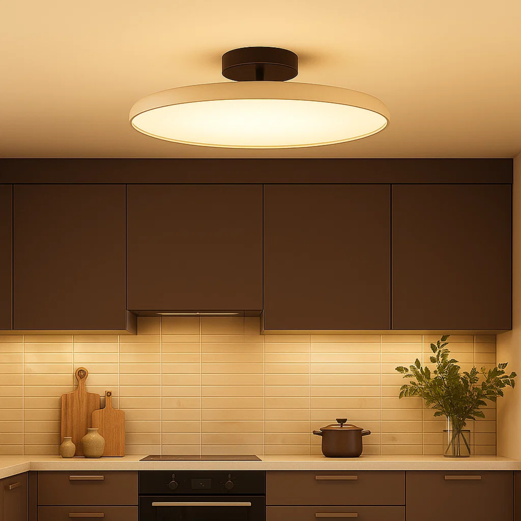 Minimalistische acryl drift plafondlamp