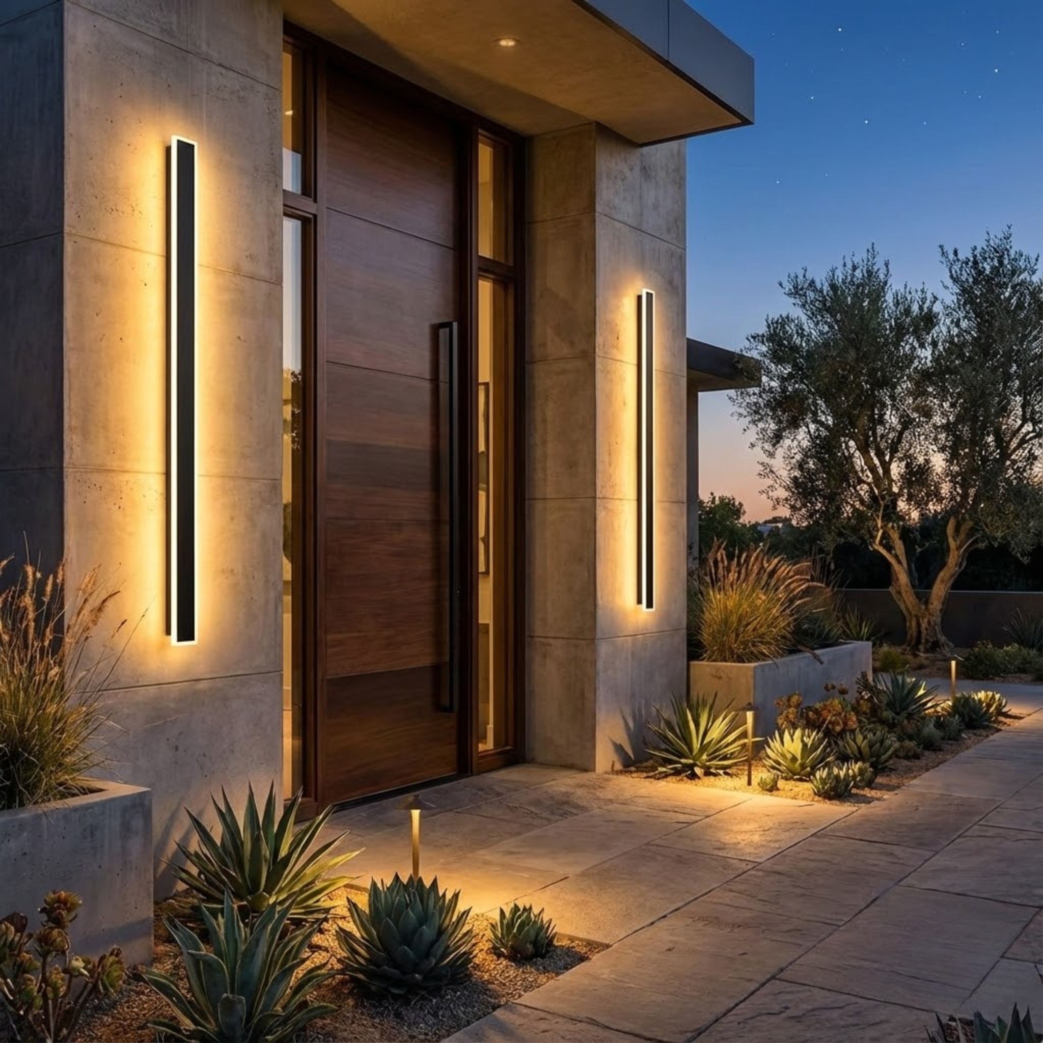 Moderne slanke LED wandlamp