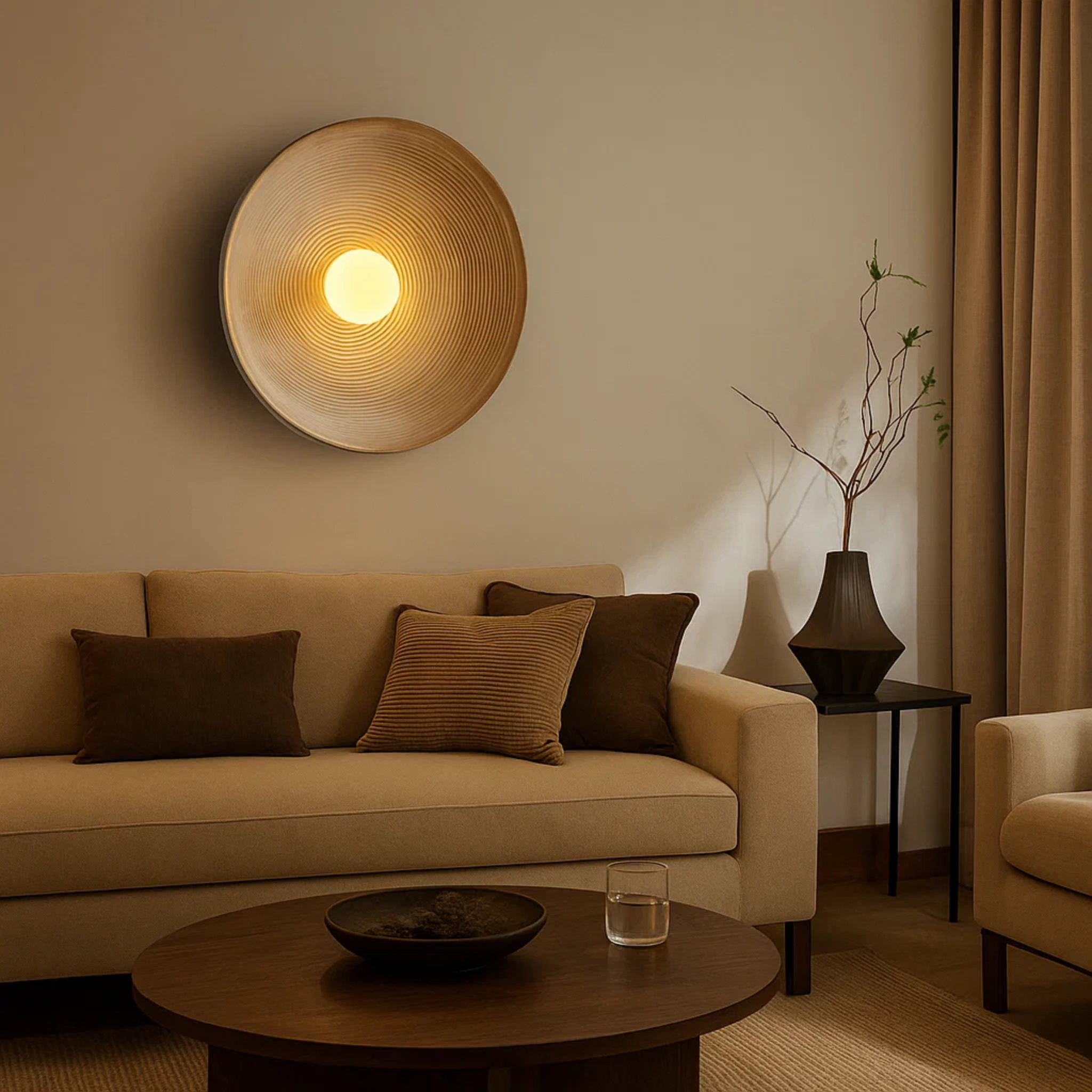 Japanse wandlamp met zacht licht