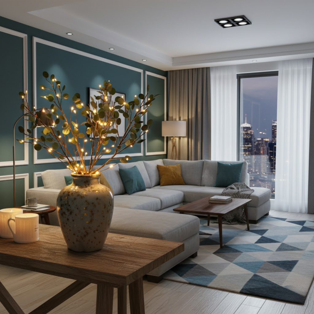 LED-lichttakken voor gebruik in een vaas of pot