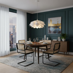 Japandi witte bloemvormige plafondlamp