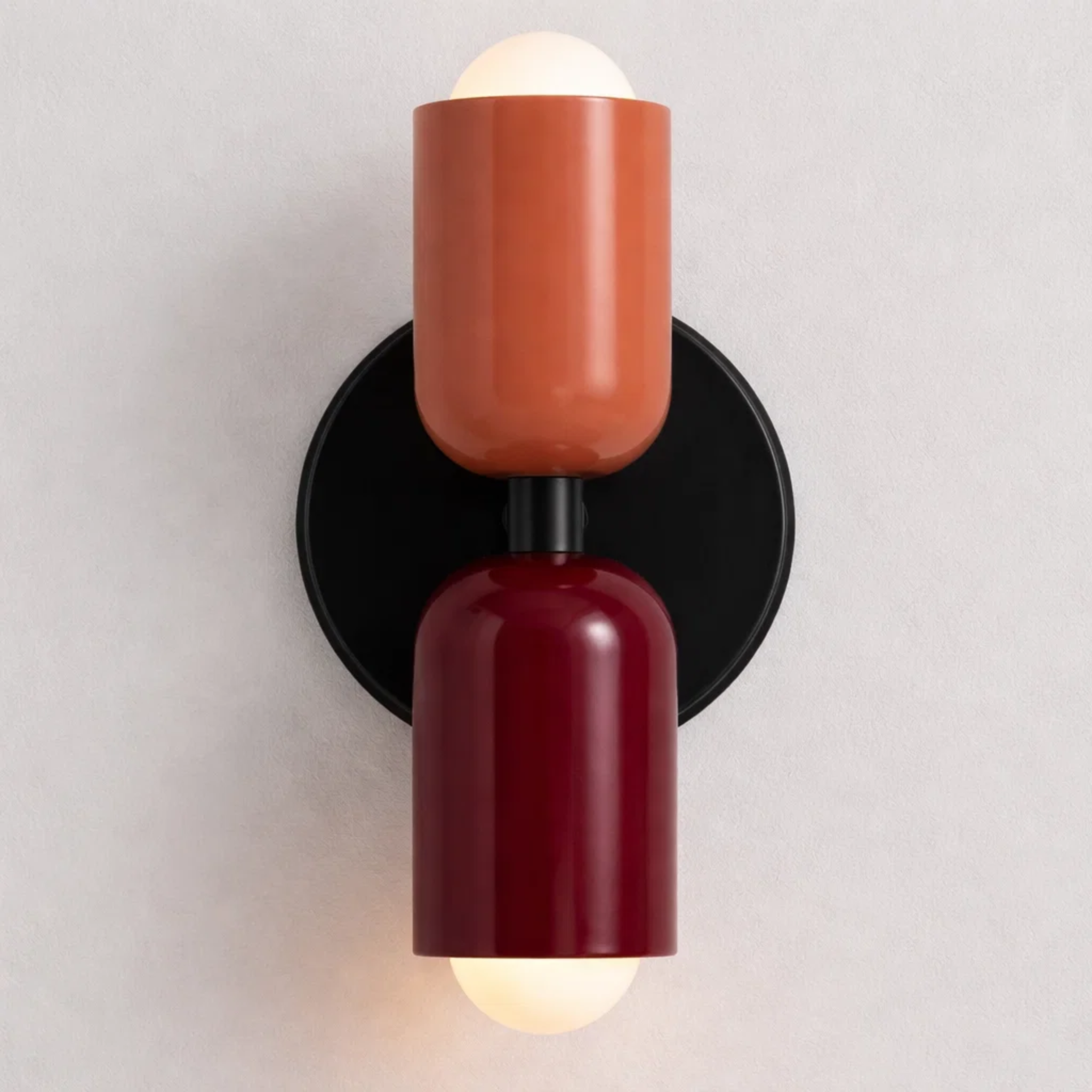 Dubbele wandlamp met warm licht