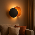 LED-wandlamp in overlappende ronde schijfvorm