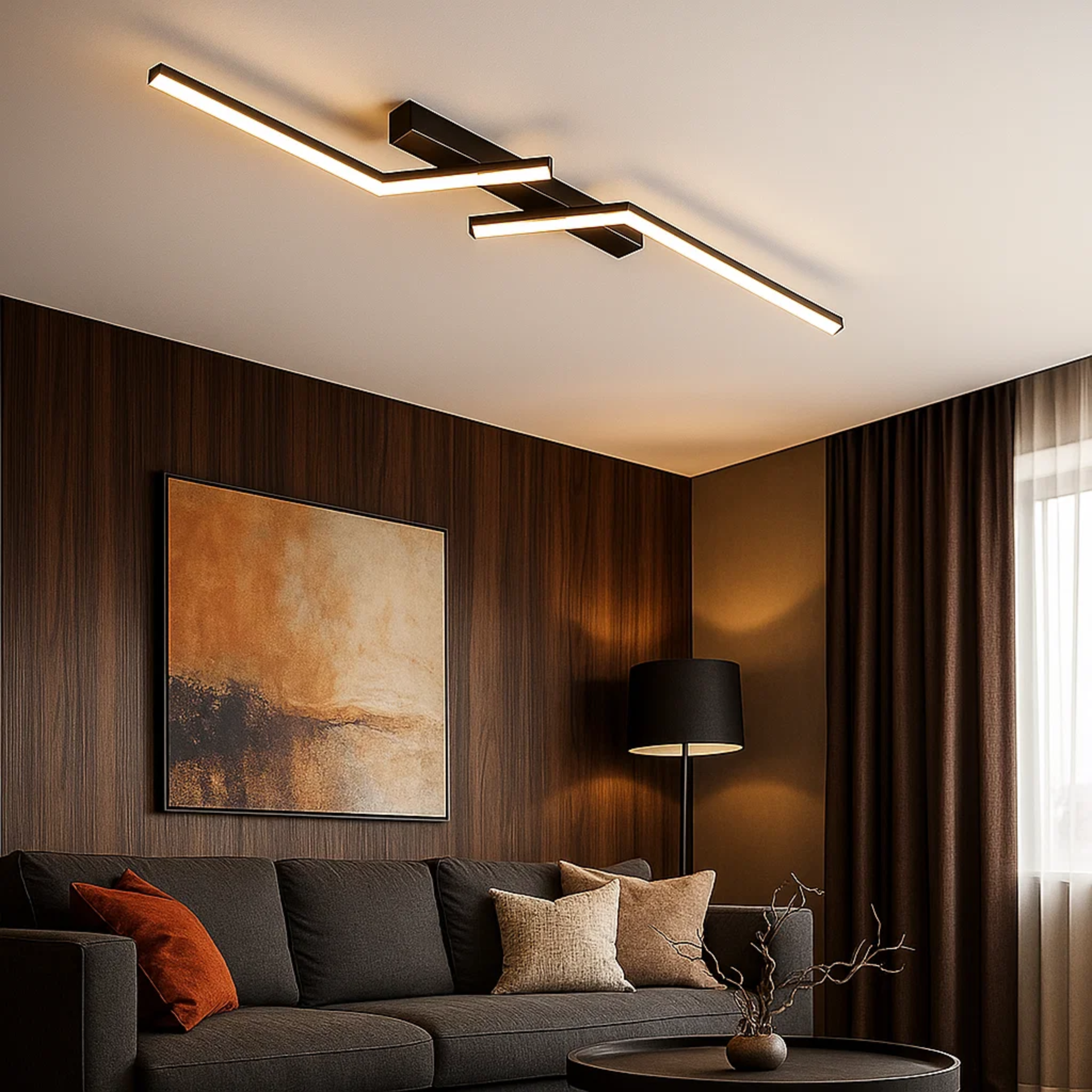 Lineaire LED-plafondlamp