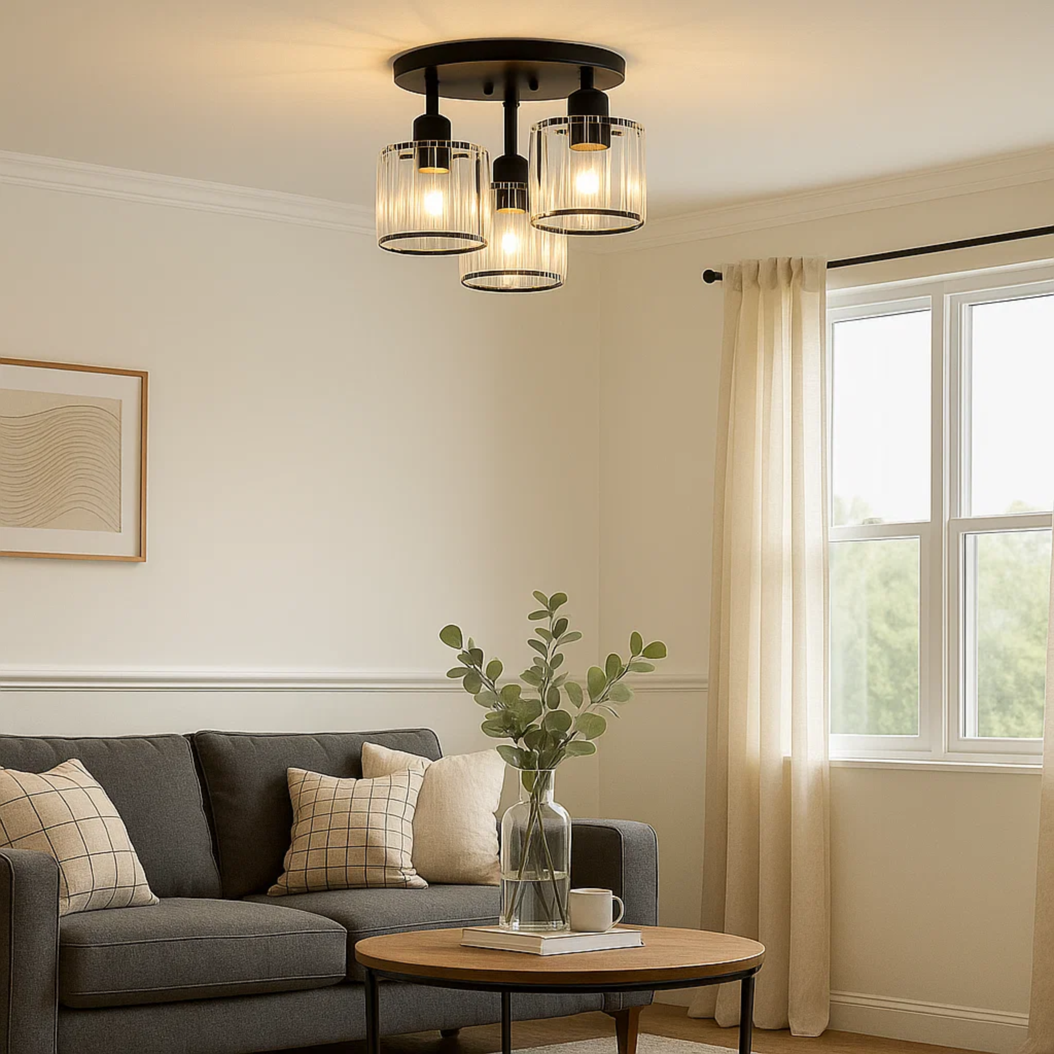 Moderne elegante kristallen plafondlamp