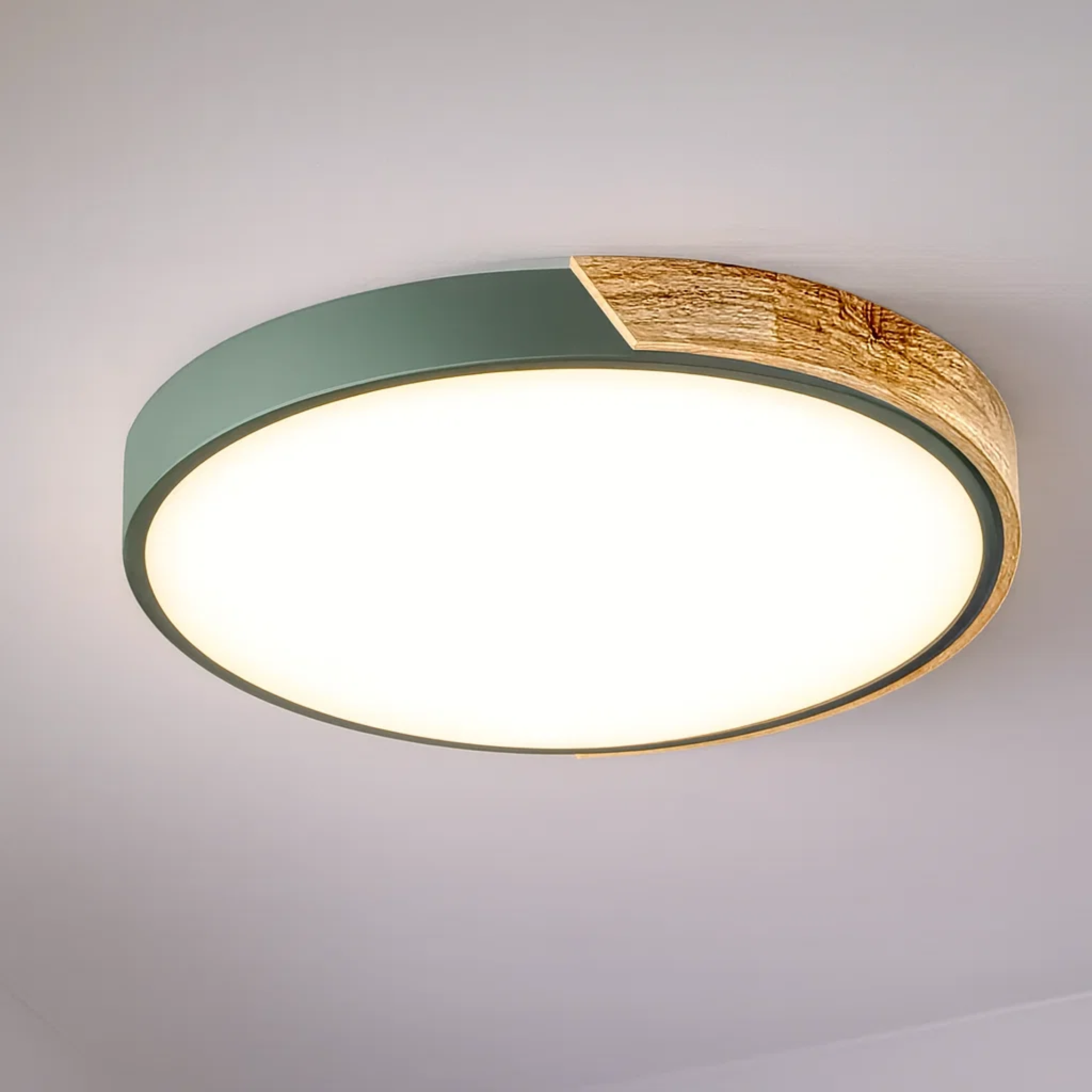 Ronde LED plafondlamp met kleuraccent