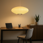 Suspension Japandi avec abat-jour en tissu doux