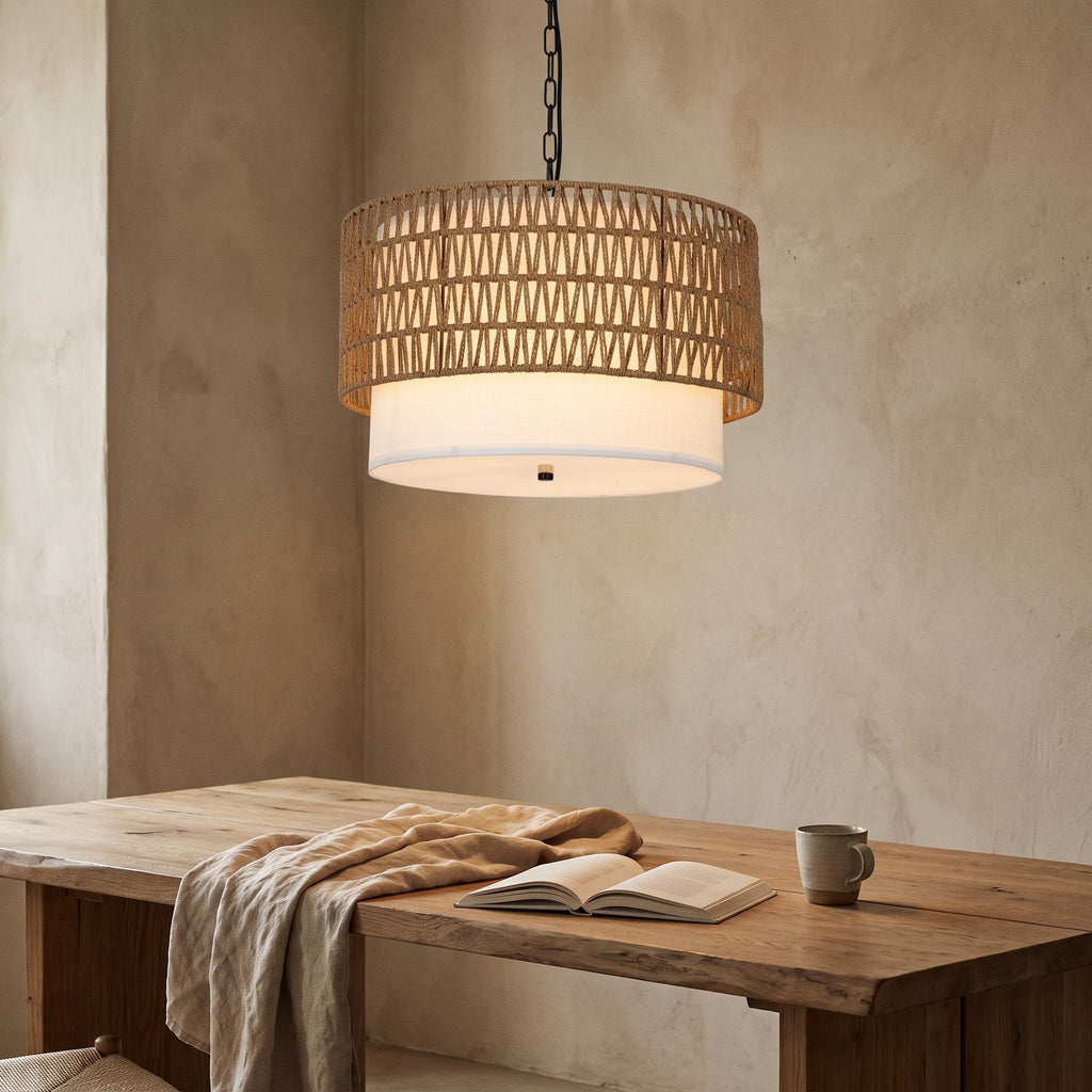 Oydise Rattan Chandelier