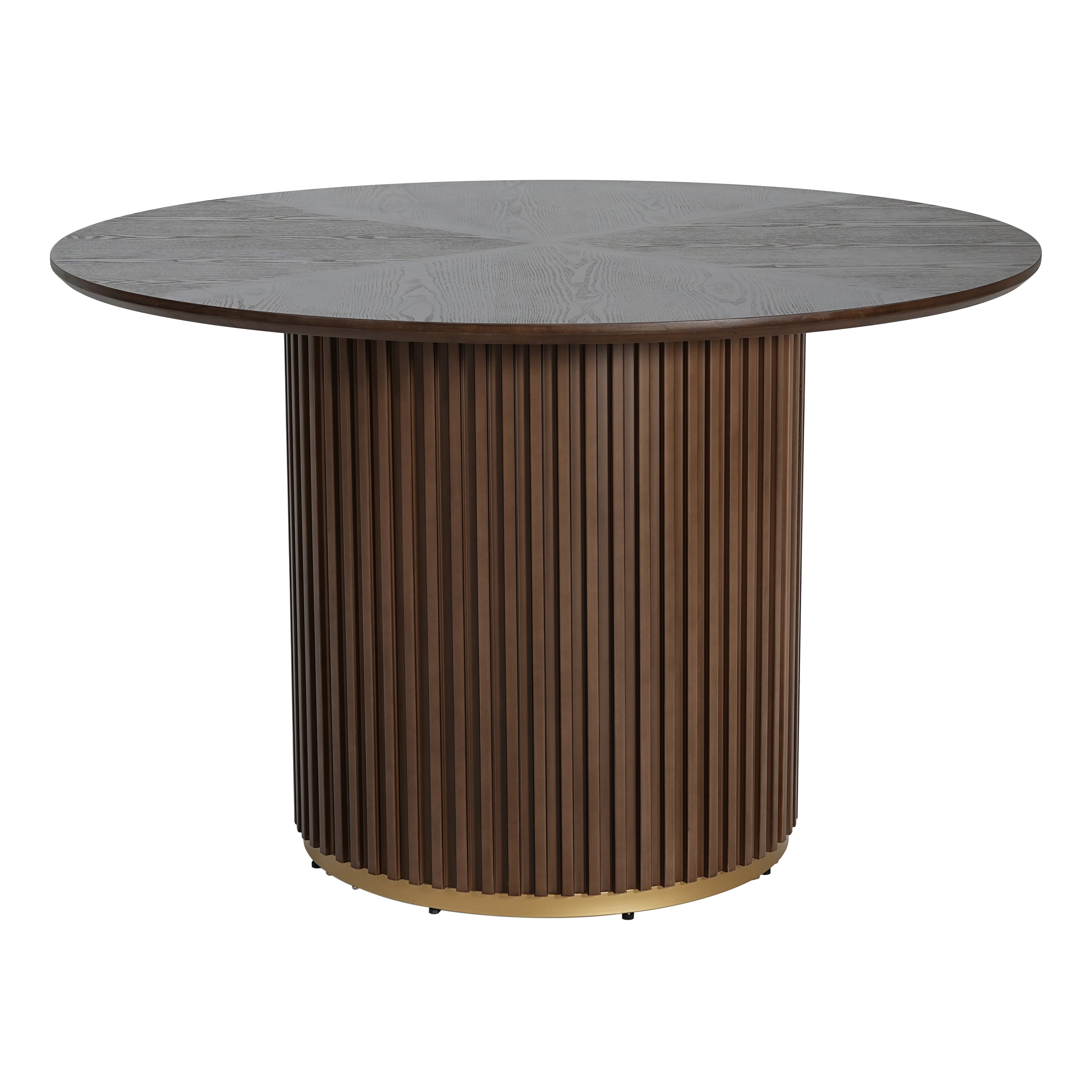 Ejnar Round Walnut Dining Table