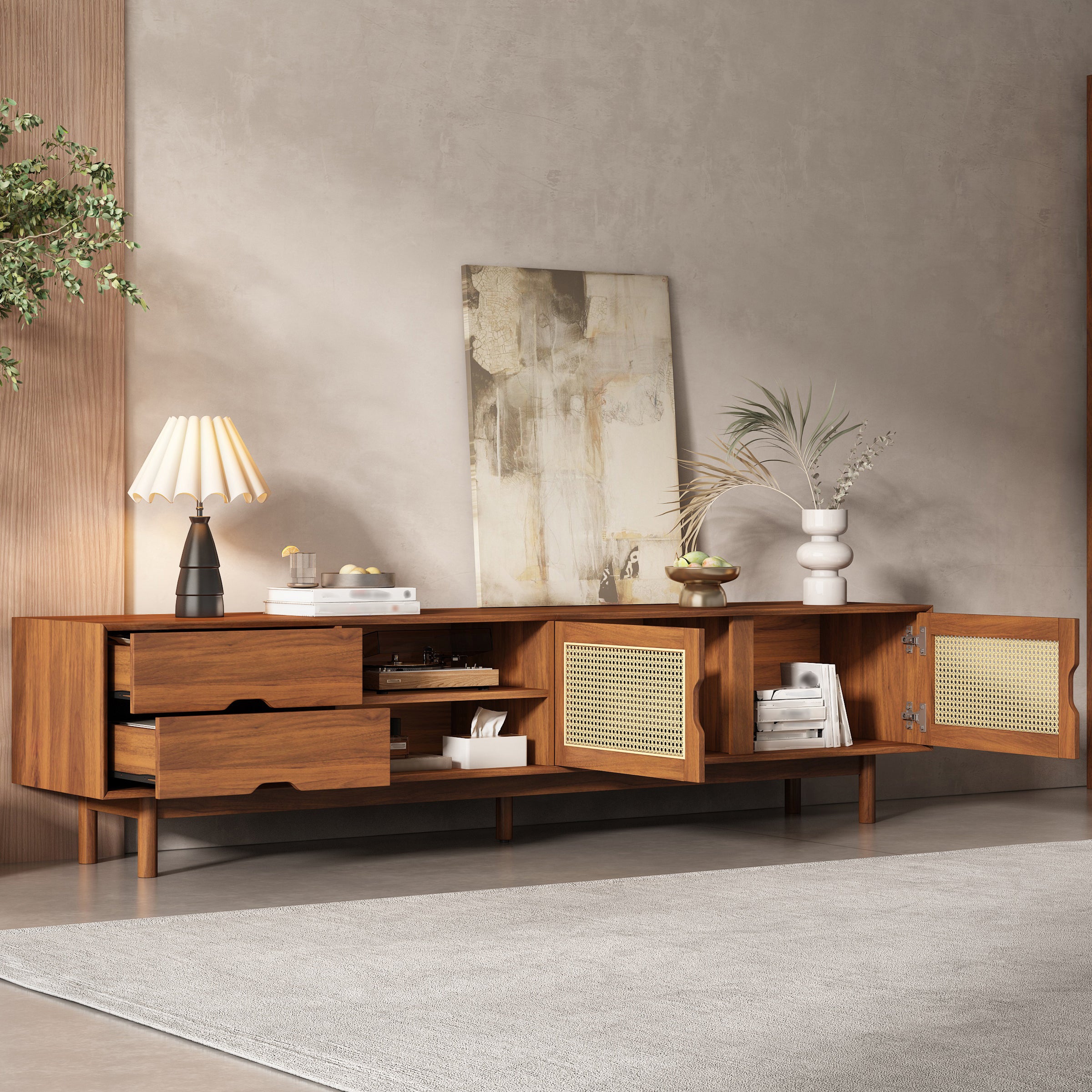 Dagmar Rattan TV Stand