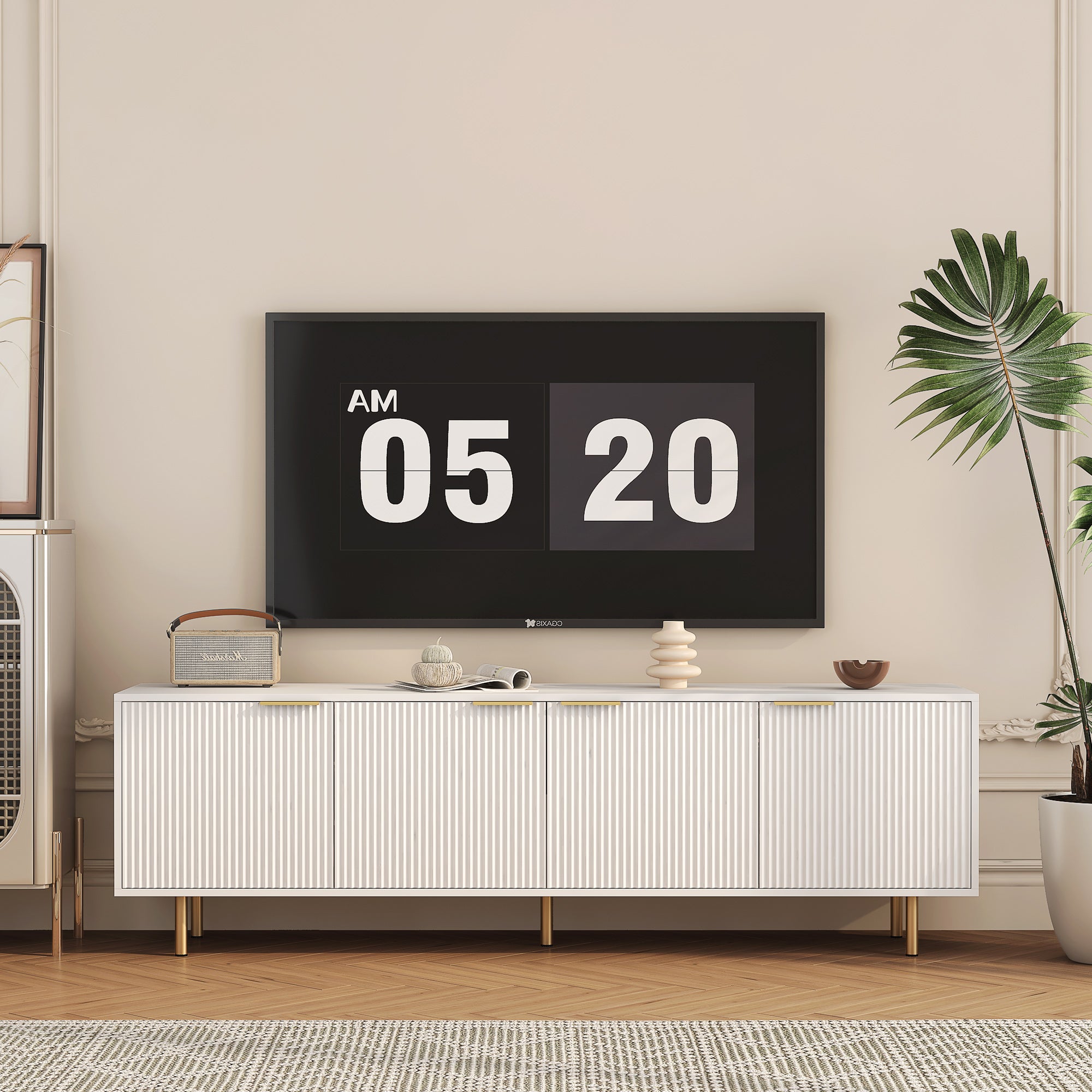 Vegard Fluted TV Stand