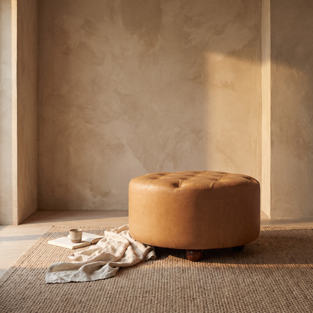 Tarjei Leather Coffee Table