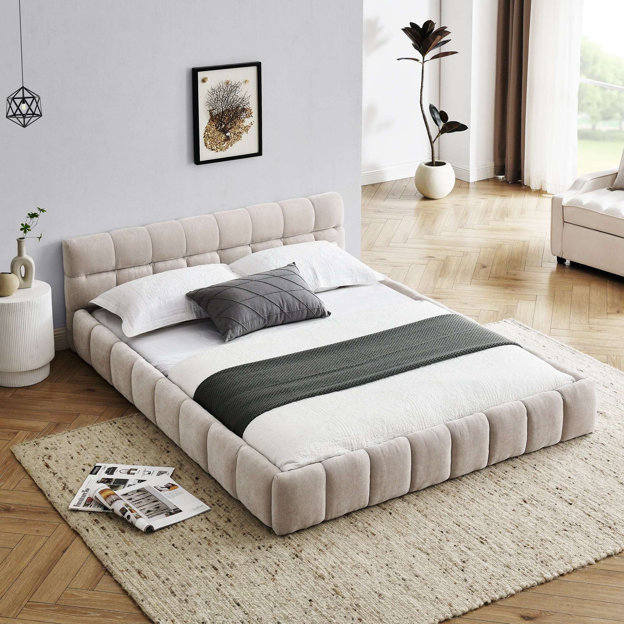 Pia Round Queen Platform Bed Frame