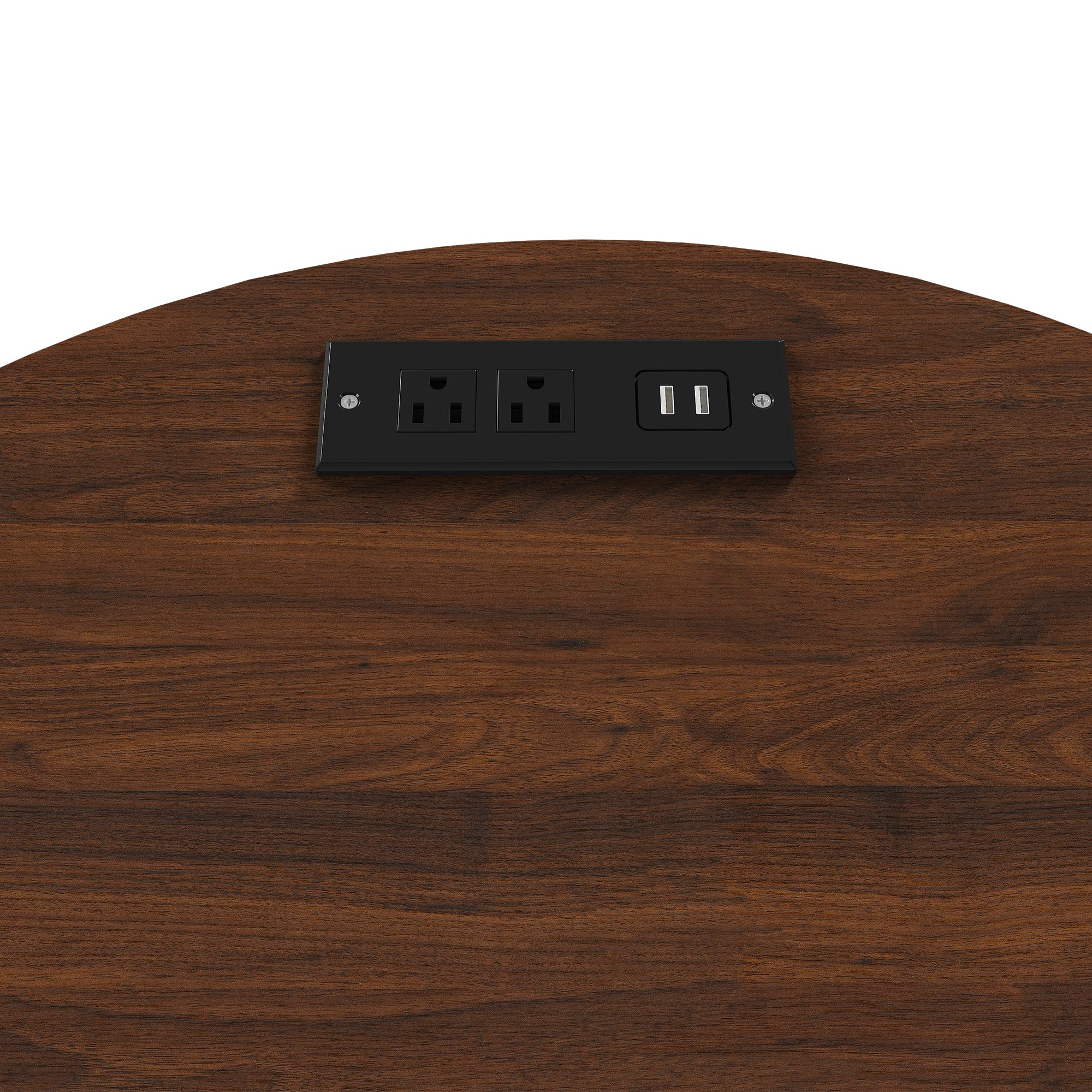 Halvor Round Walnut Nightstand