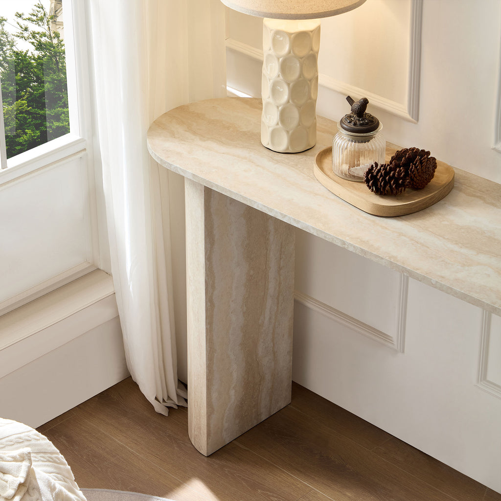 Gry Marble Console Table
