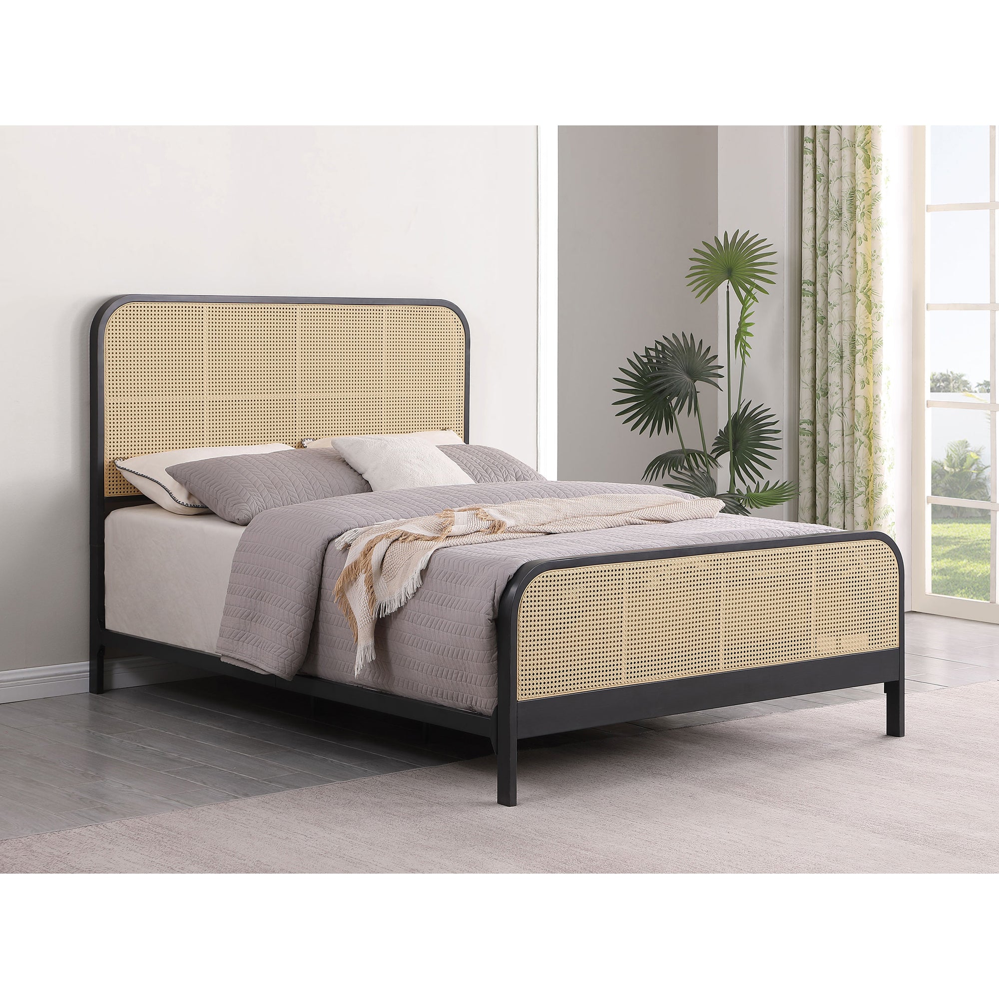 Janne Cane Queen Bed Frame