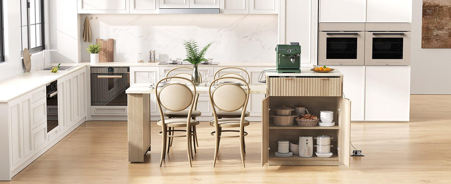 Otto Fluted Kitchen Island