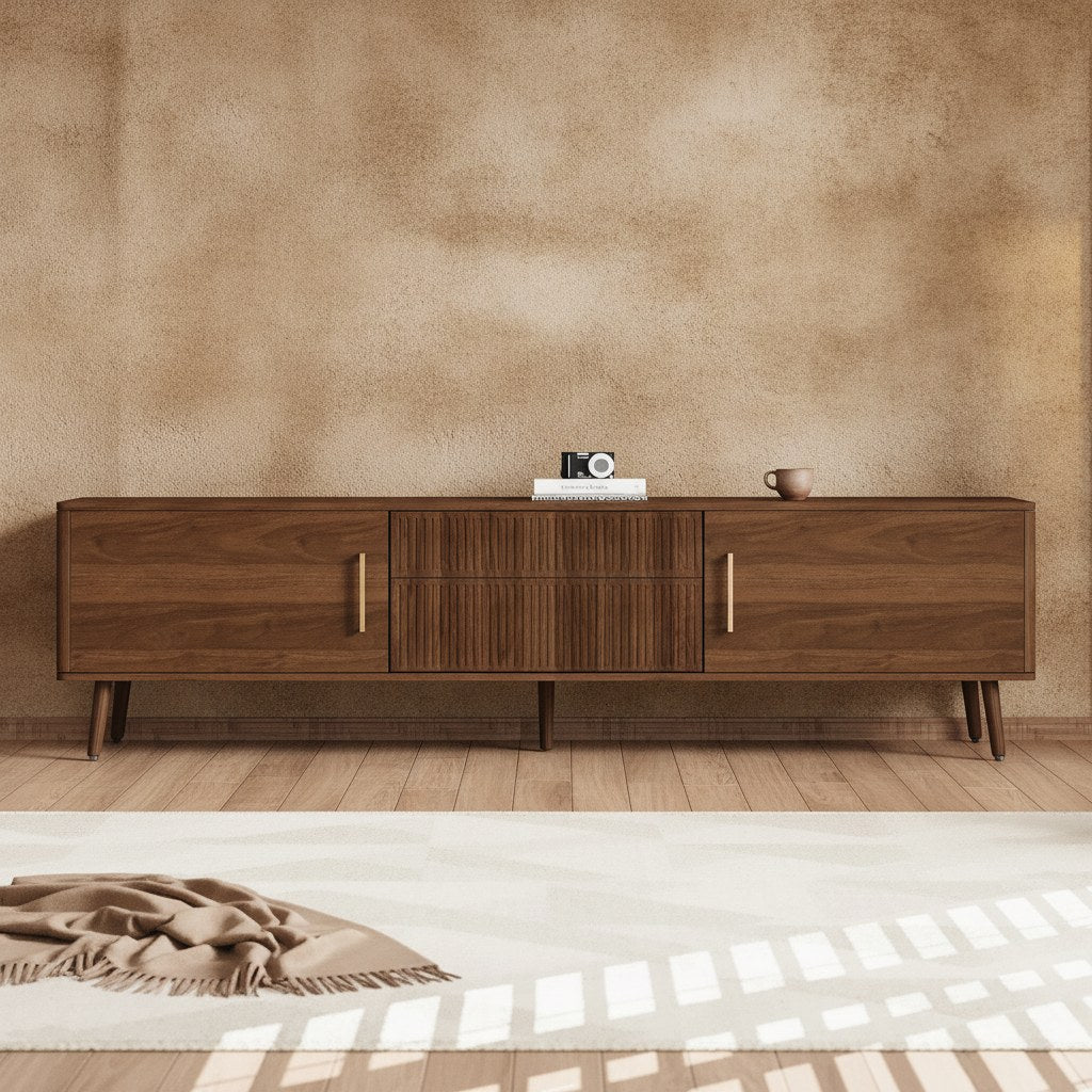 Selma Storage Solid Wood TV Stand