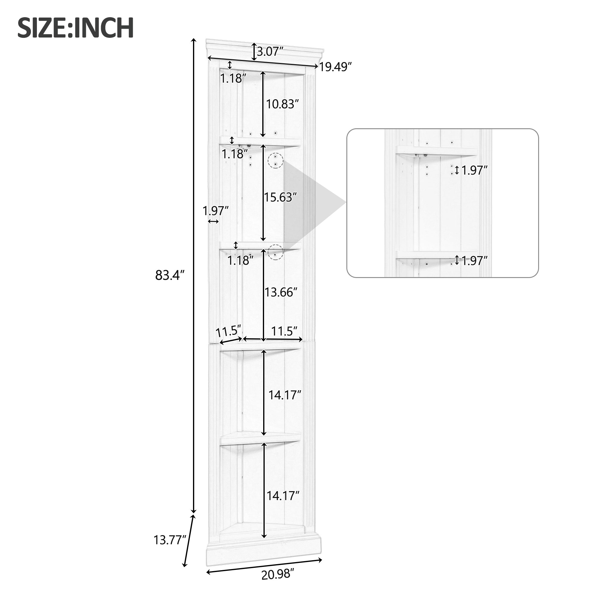 Tyra Storage Solid Wood Bookshelf