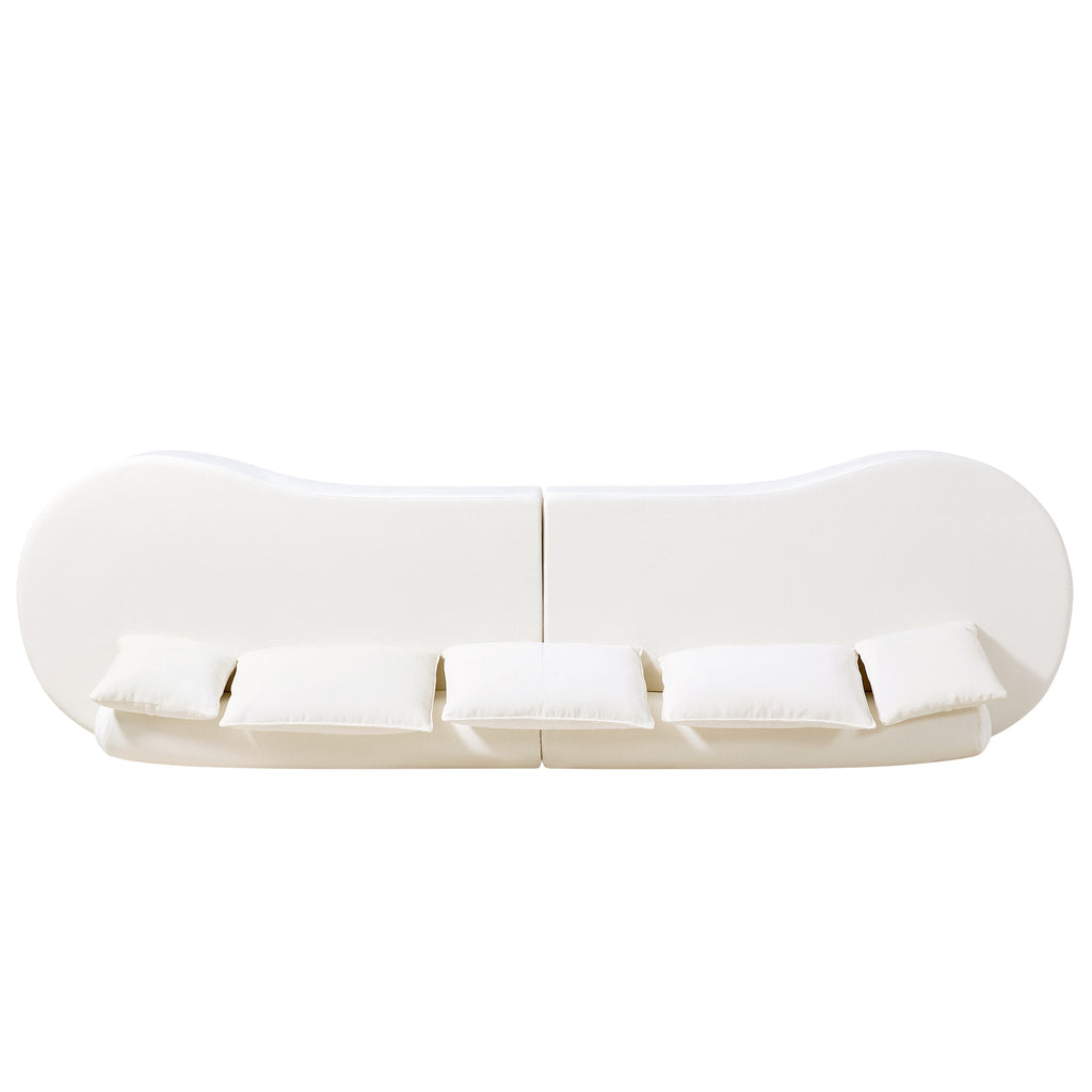 Embla 2-Piece Curved Sectional Sofa