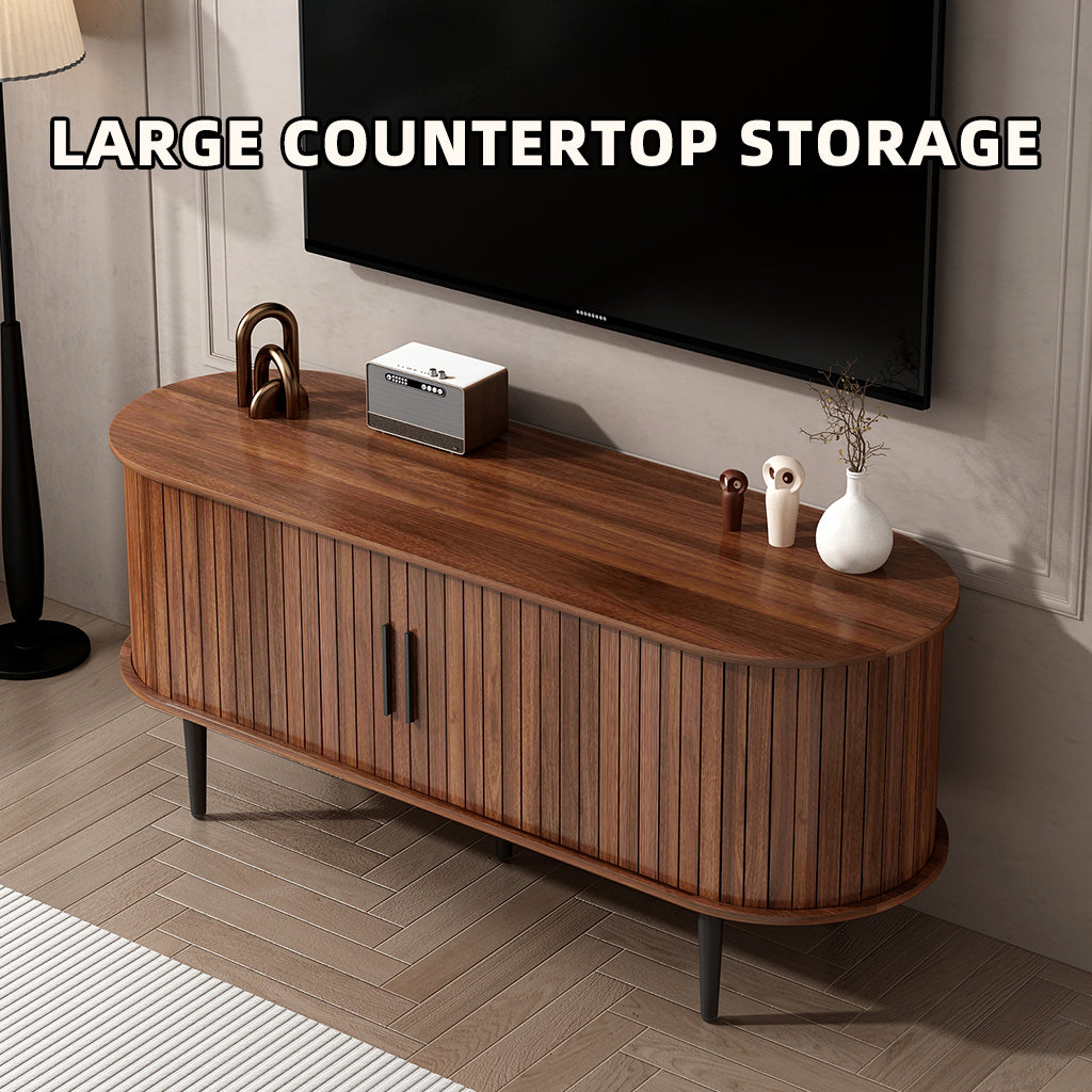 Birk Storage Walnut TV Stand