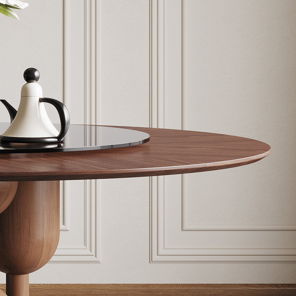 Ciri Round Oak Dining Table
