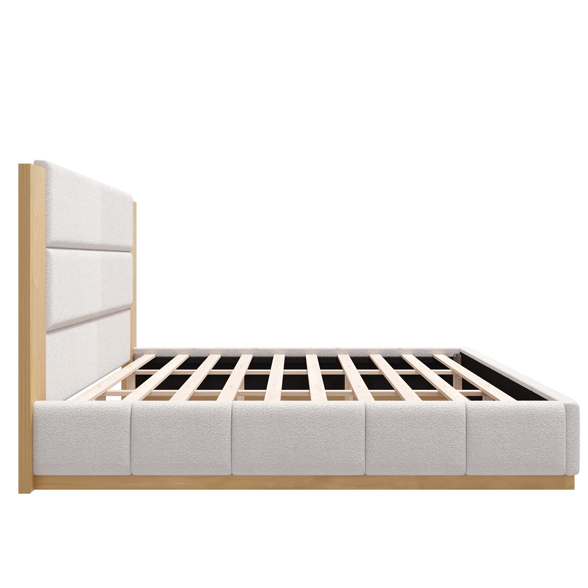 Randi Boucle King Platform Bed Frame