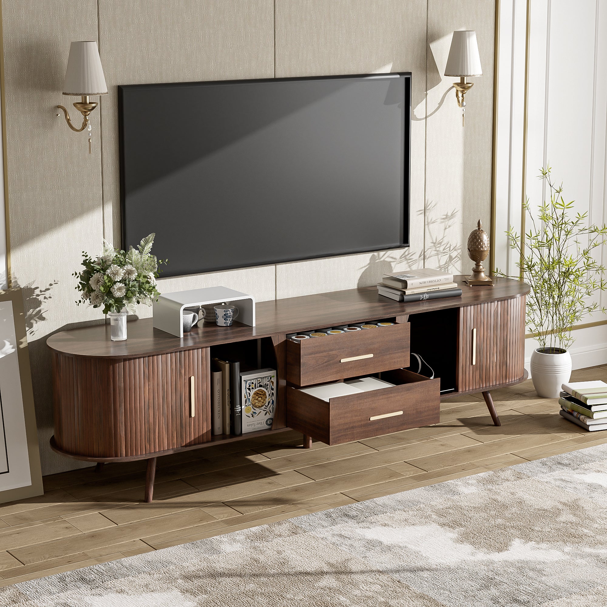 Orla Storage Solid Wood TV Stand