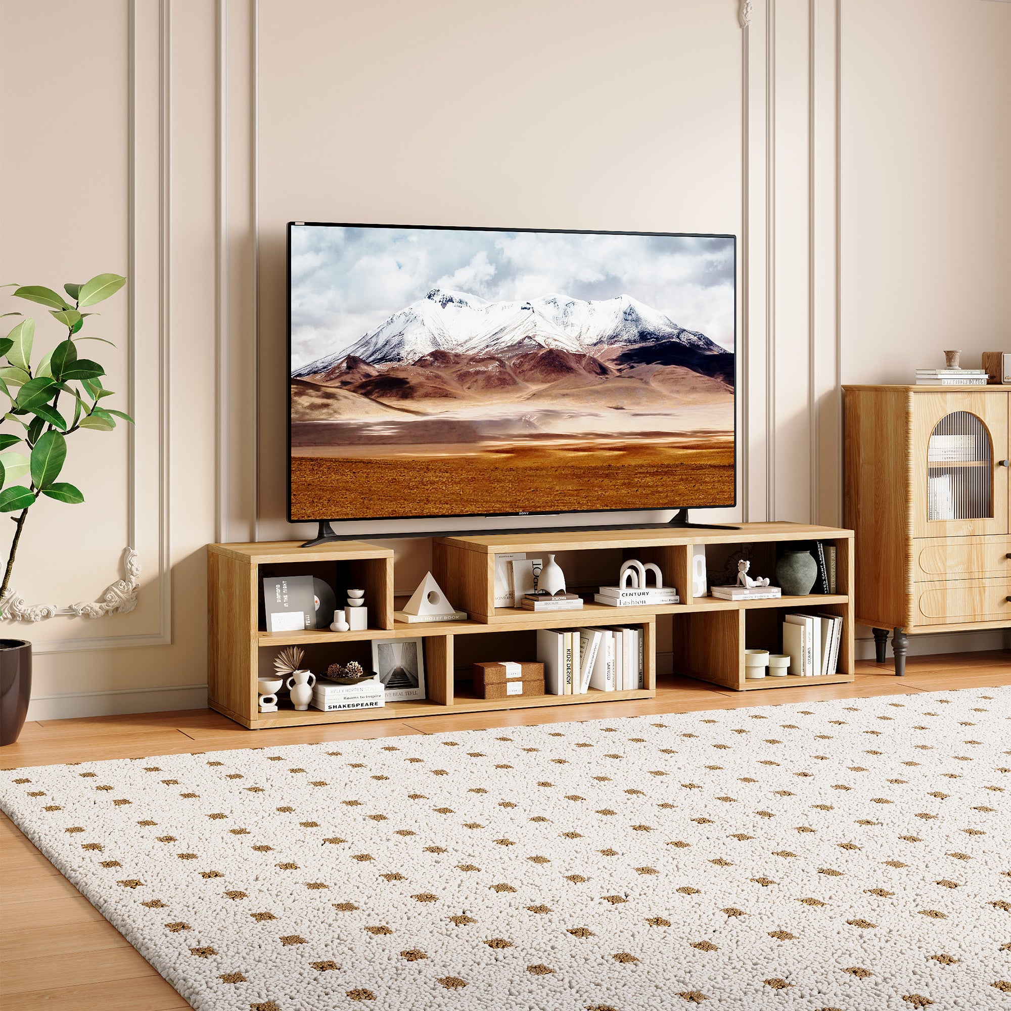 Thea Storage Walnut TV Stand
