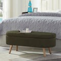 Mika Oval Boucle Storage Bench