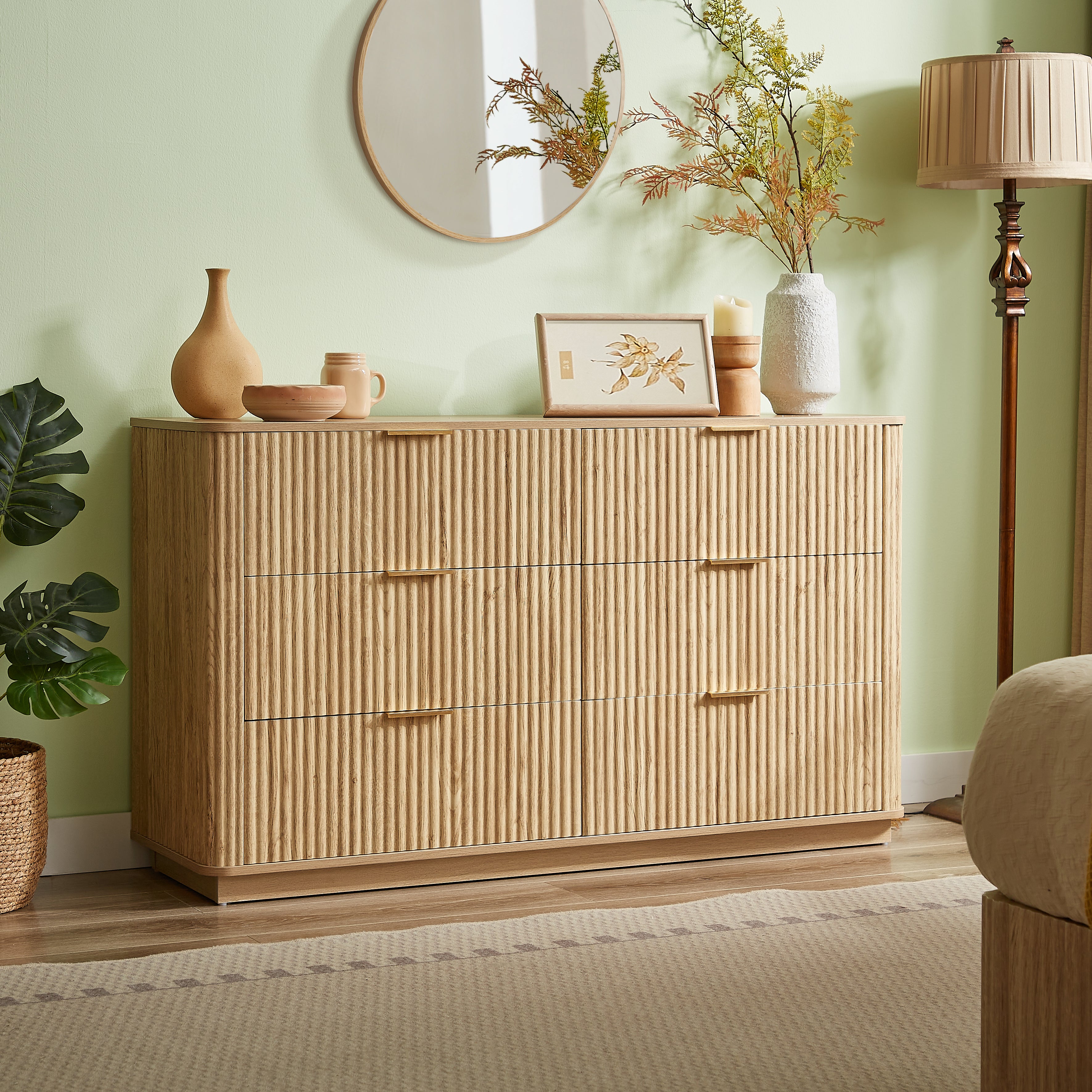 Calla Curved Oak Dresser