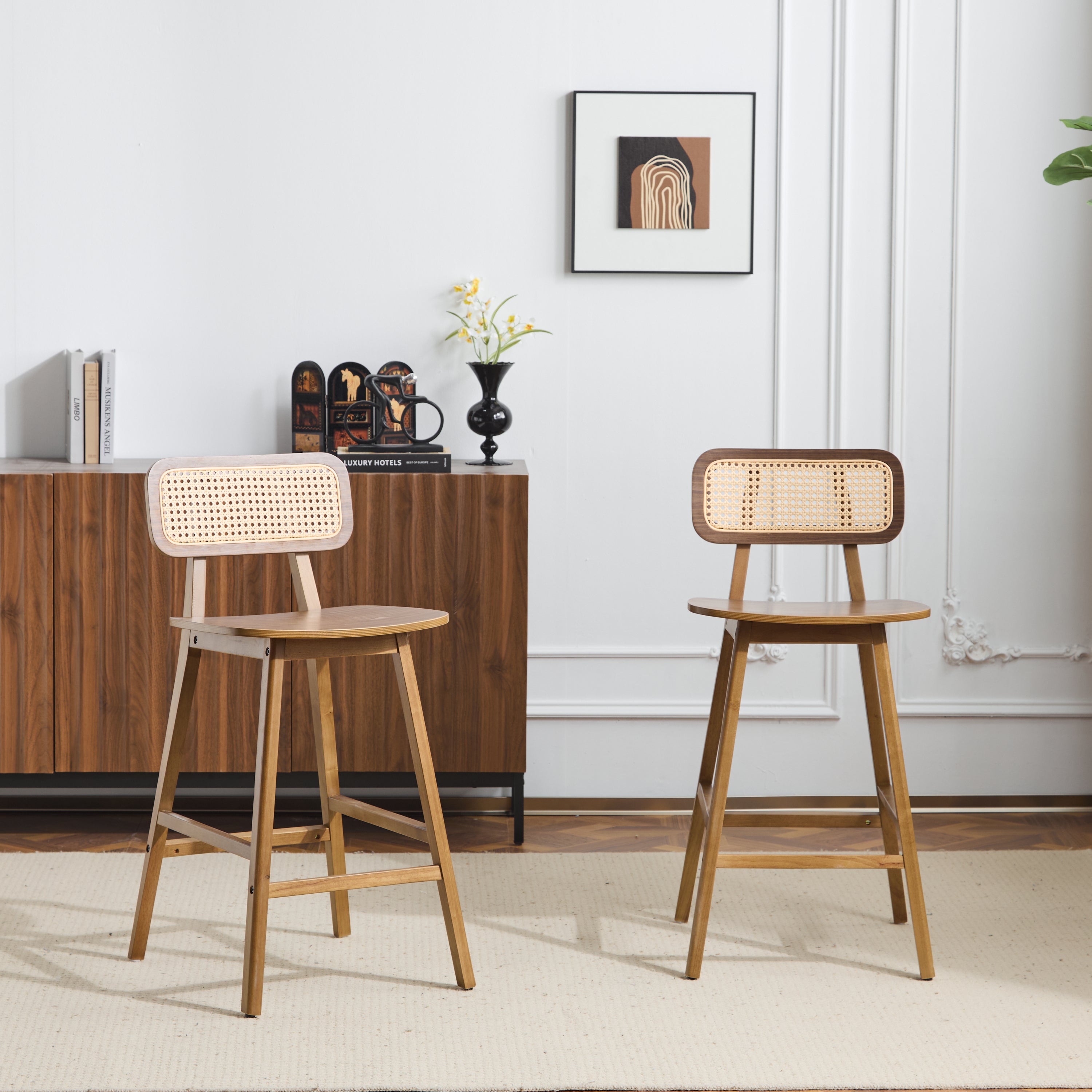 Eirik Walnut Bar Stool (Set of 2)