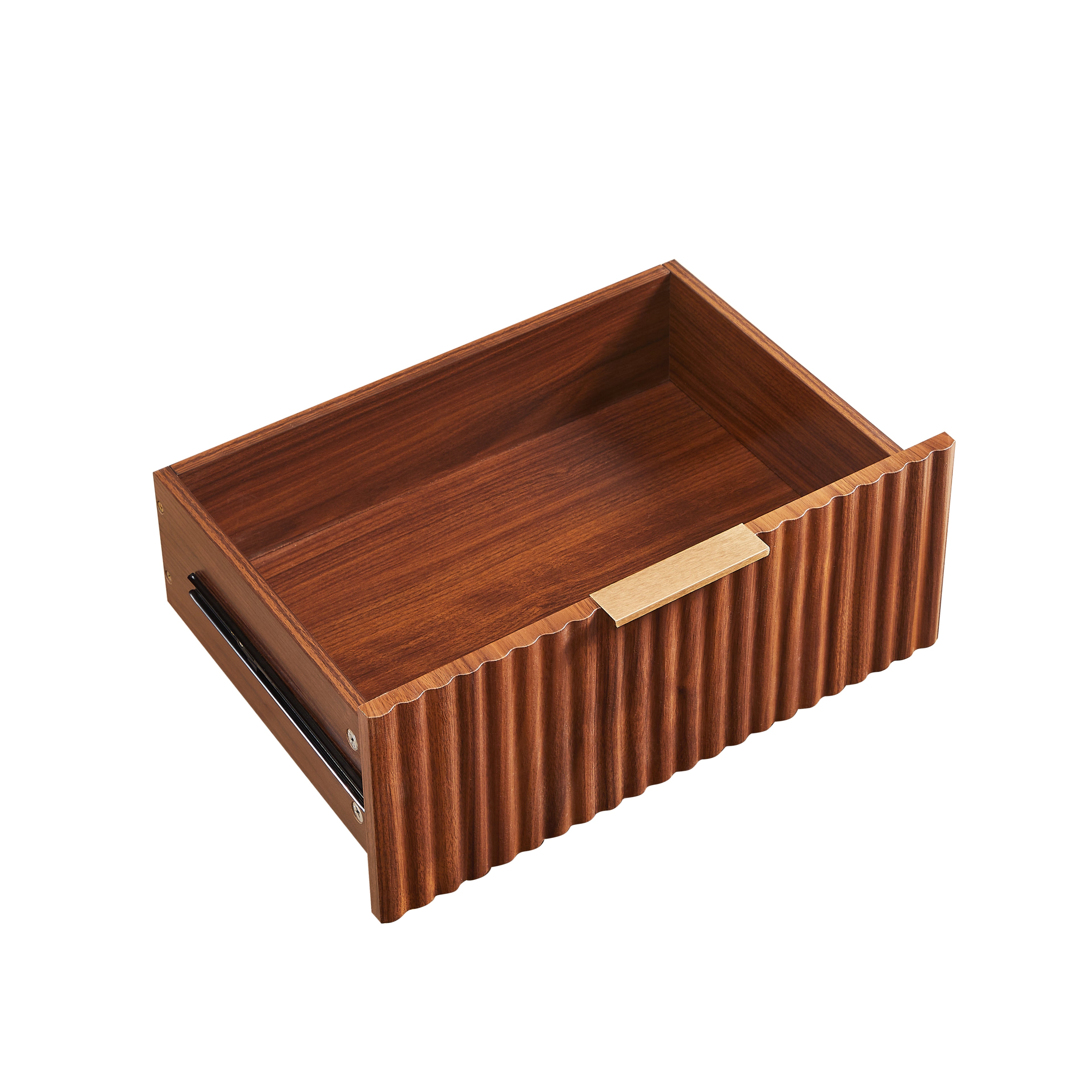 Idun Curved Walnut Nightstand