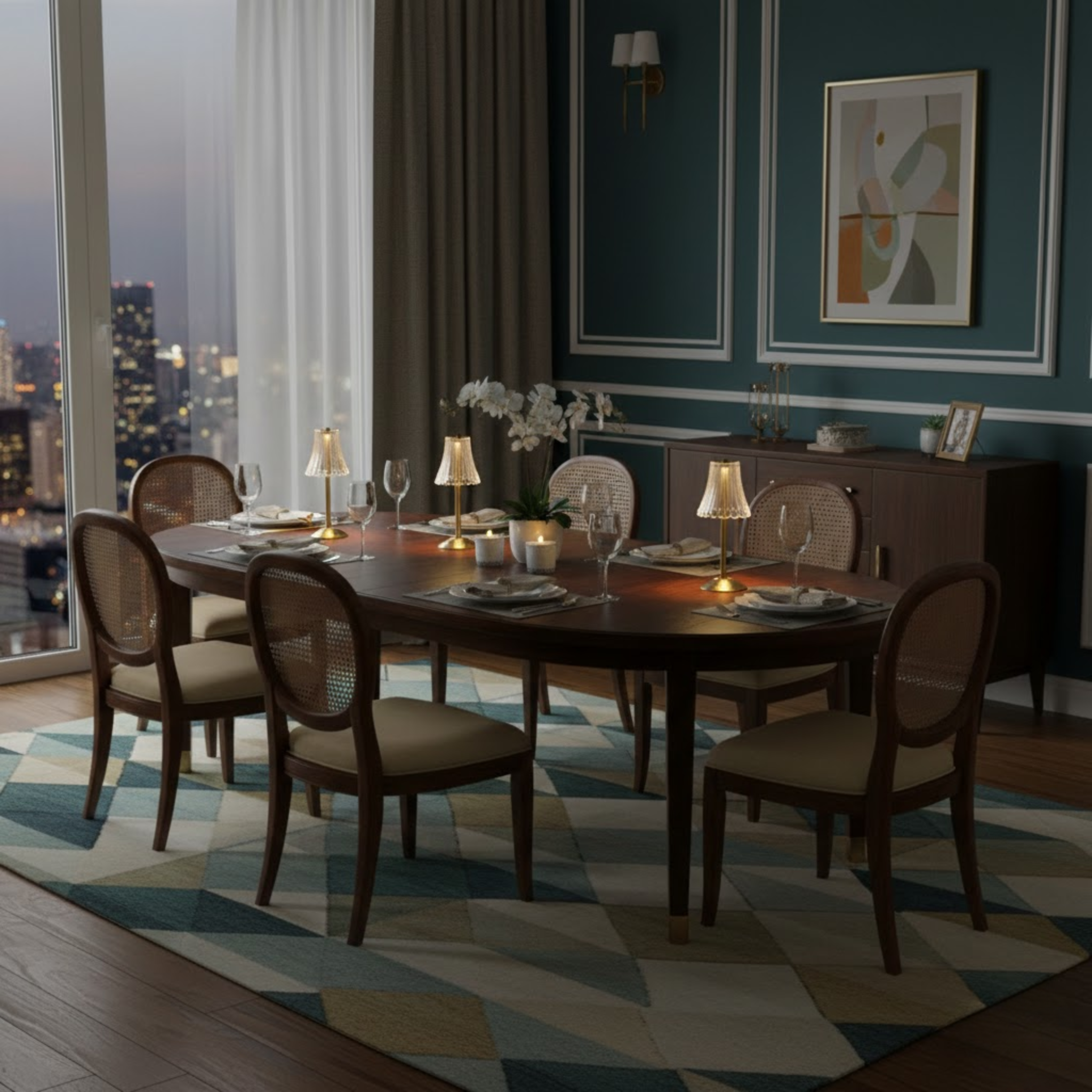 Klassieke sfeervolle kristallen tafellamp