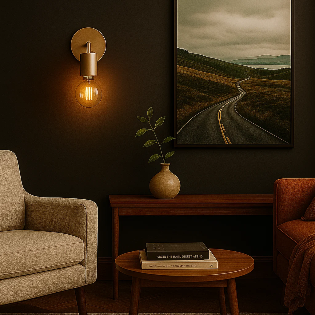Industriële wandlamp met minimalistisch metalen armatuur